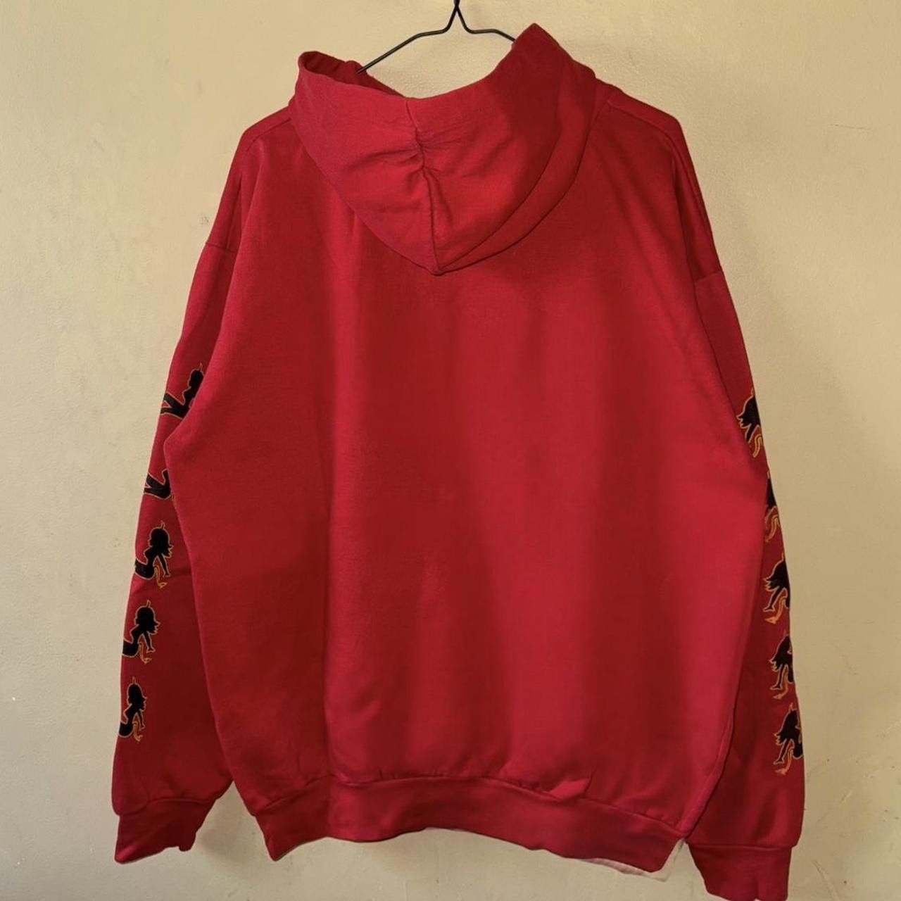 JNCO Y2K 2000s Snakeyes Pin Up Devil Girl Flame Cyber Punk Hoodie Size US L / EU 52-54 / 3 - 2 Thumbnail