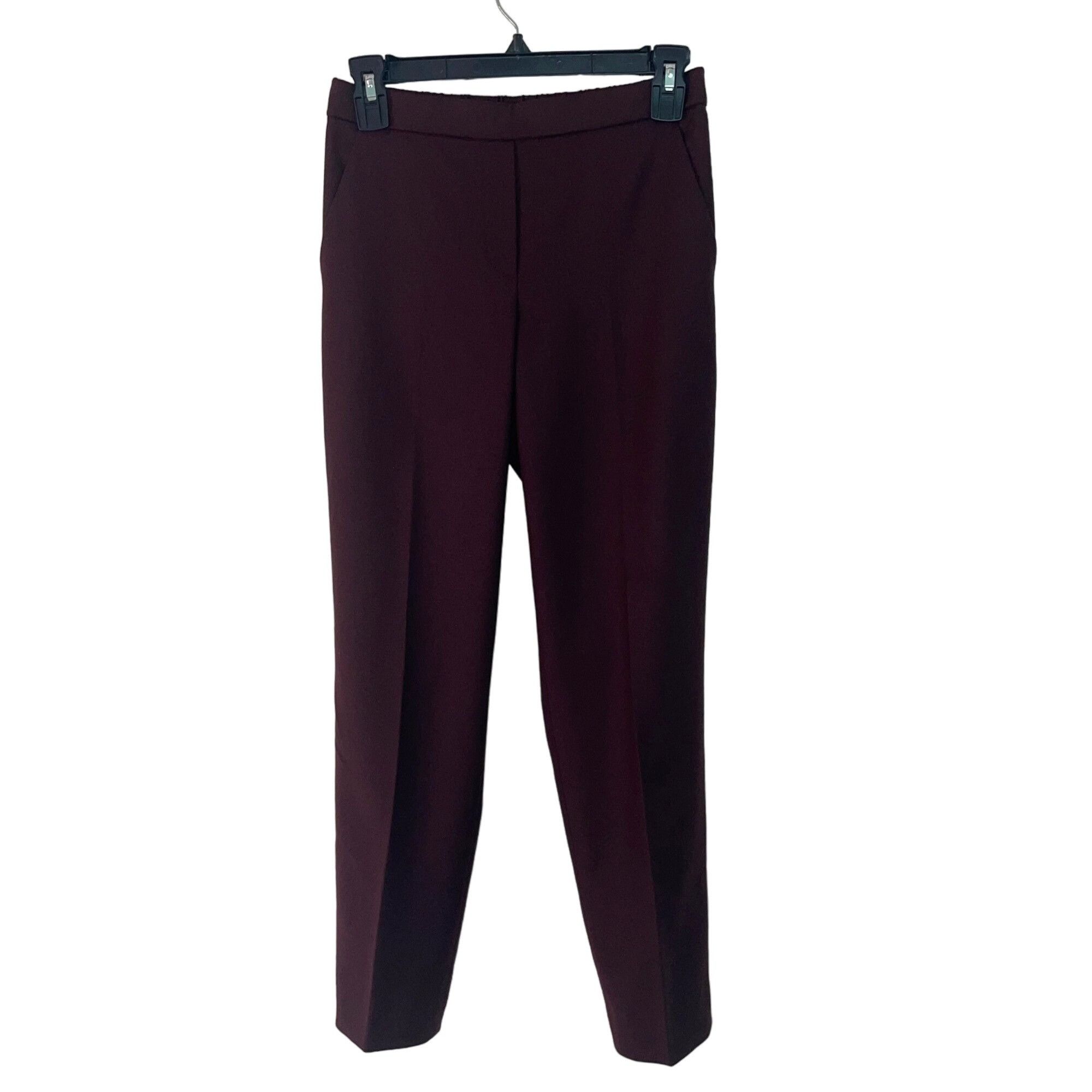 Other Theory Womens Pants Size 00 Burgundy Sleek Flannel Size 24" / US 00 / IT 34 - 1 Thumbnail