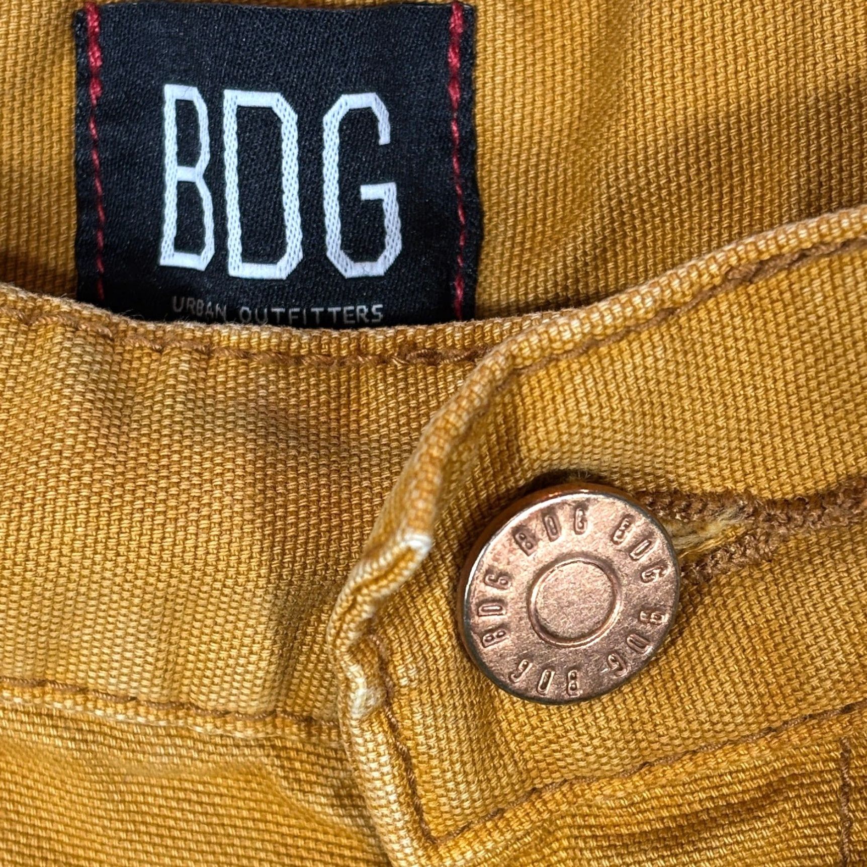 Bdg BDG High Rise Carpenter Pants Womens 30 Mustard Brown Urban Outfitters Baggy Size 30" / US 8 / IT 44 - 3 Thumbnail