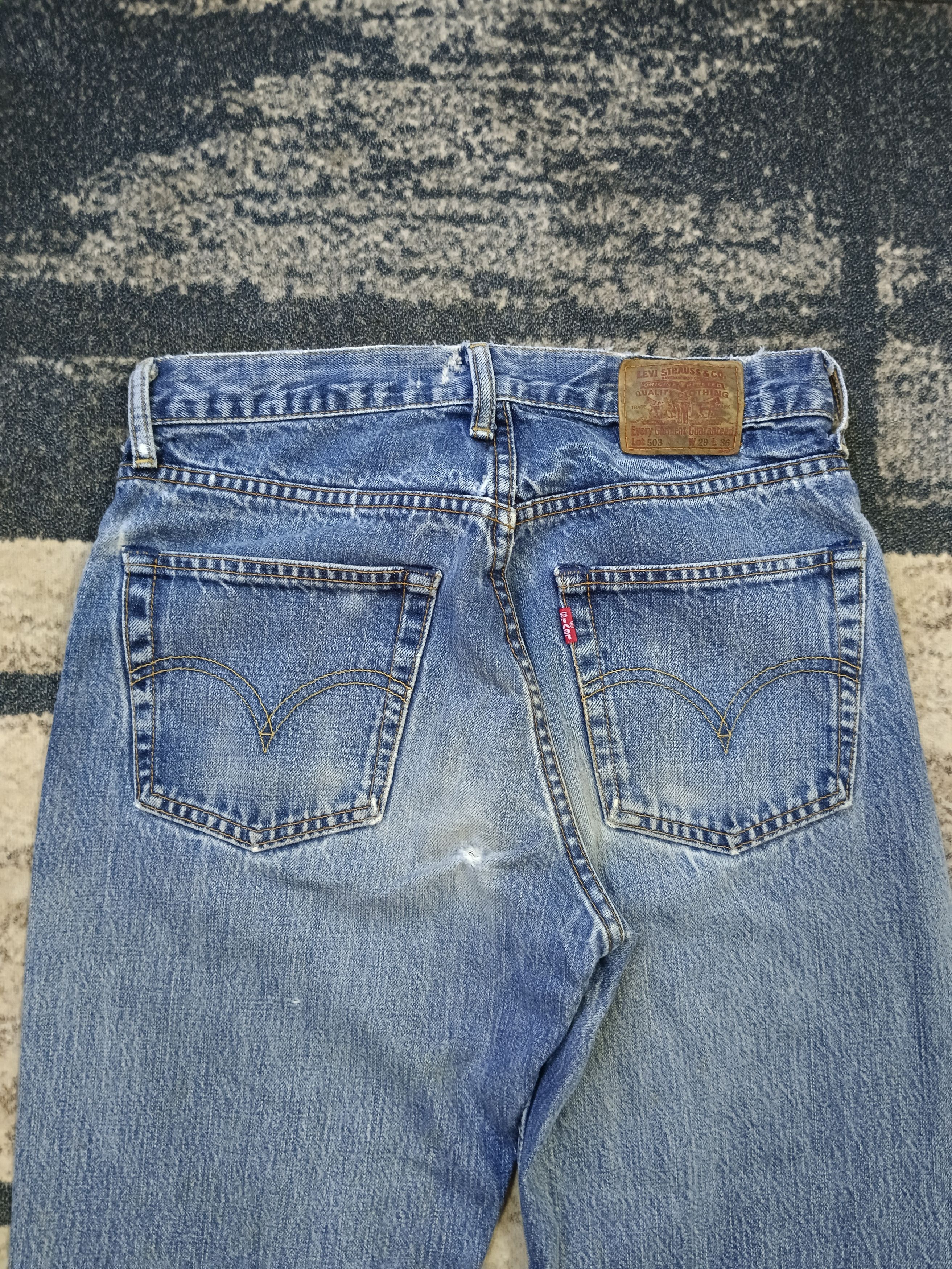 Levi's Vintage Clothing VINTAGE 90s LEVIS 503 SELVEDGE DENIM PANTS Size US 28 / EU 44 - 4 Thumbnail