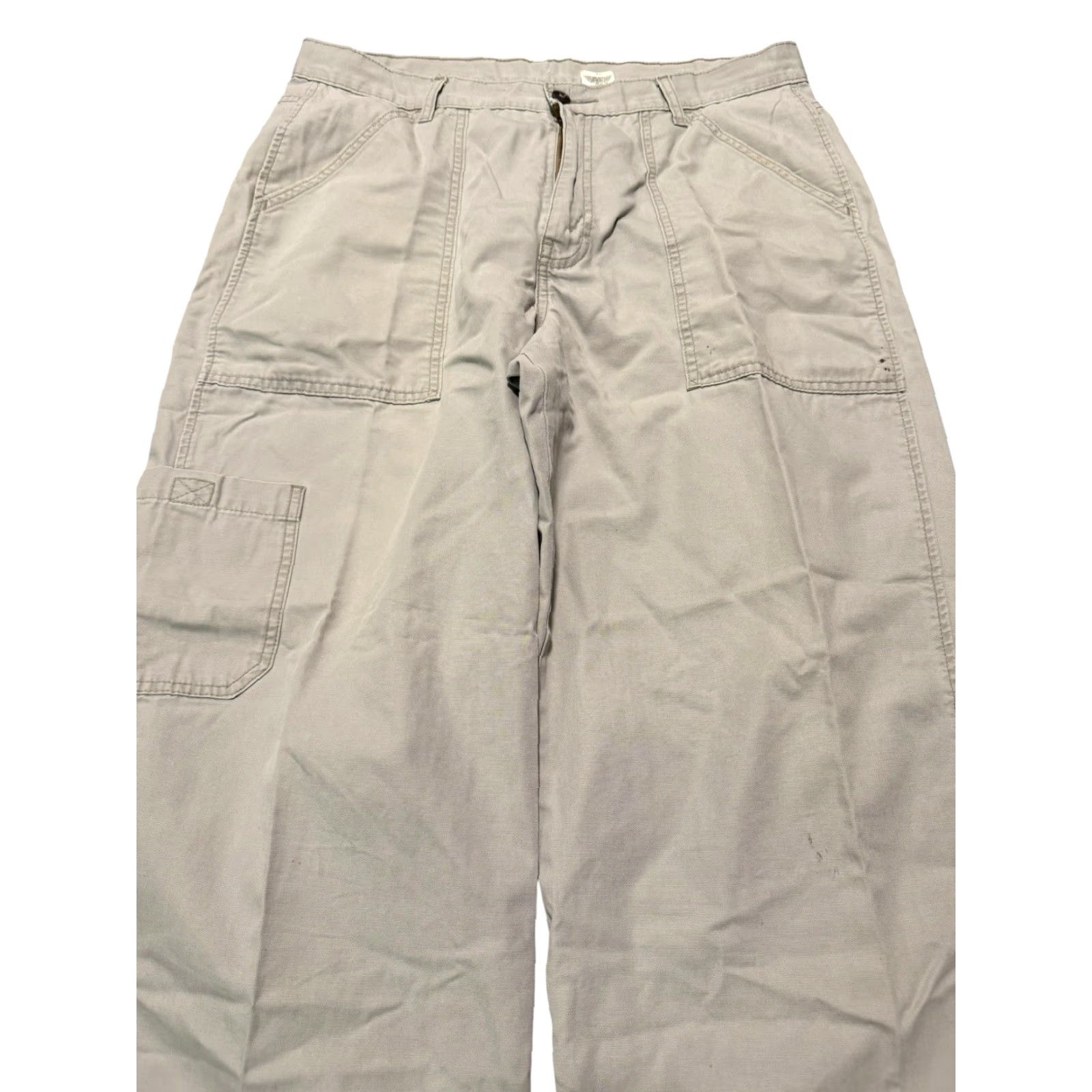 Levi's VINTAGE Levi's Dry Goods Pants Mens Beige Cargo Baggy 36x32 90s Skate Straight Canvas 5-Pocket Jeans Style Mens Size US 36 / EU 52 - 5 Thumbnail