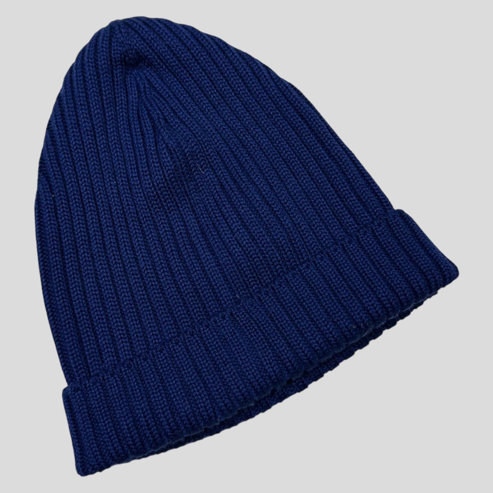 Prada Prada 2020 Virgin Wool Blue Ribbed Logo Beanie Size ONE SIZE - 3 Thumbnail