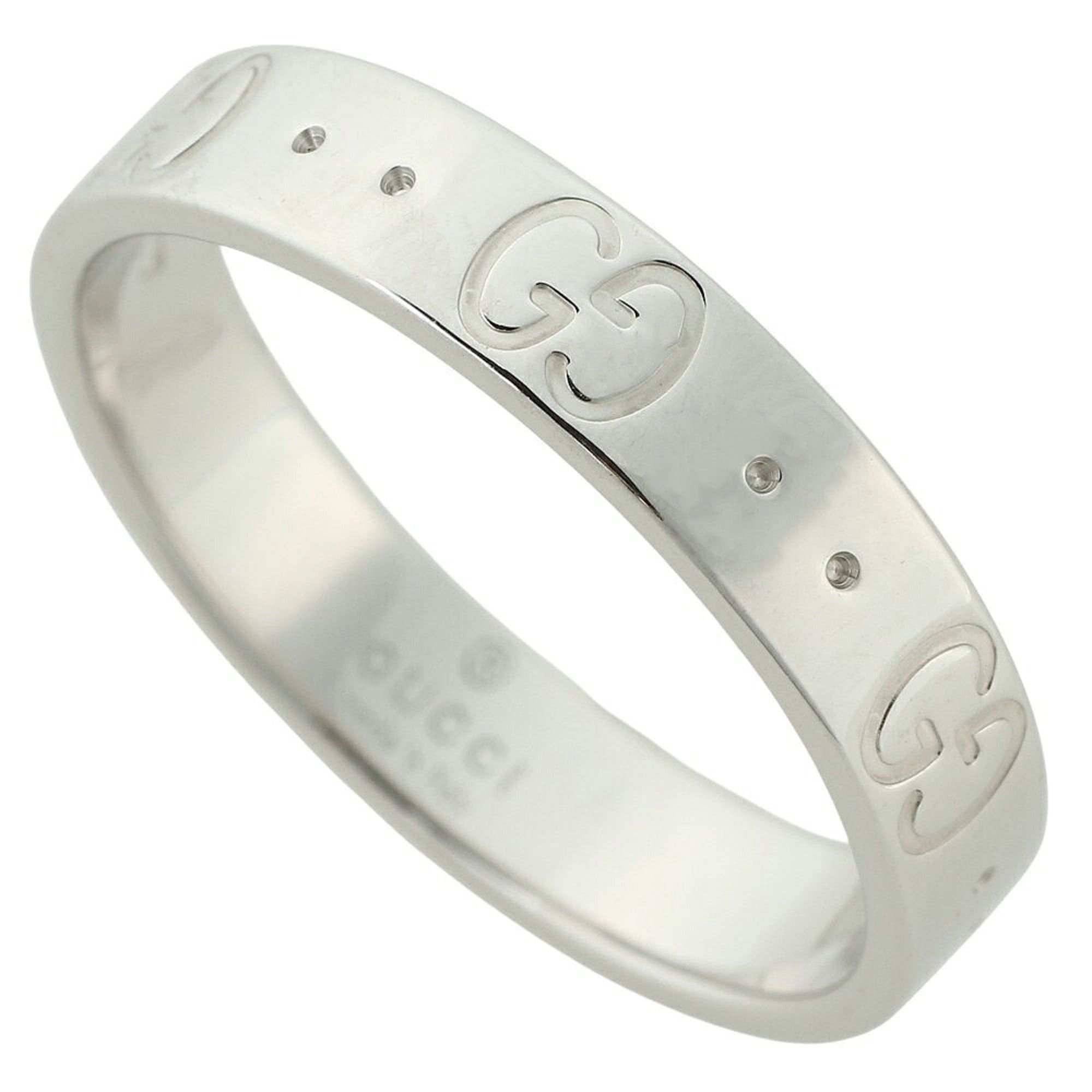 Gucci Gucci Interlocking G Icon Ring, 18K White Gold, Approx. 3.4g, Size #13 (approx. US size 12.5) Size ONE SIZE - 1 Thumbnail