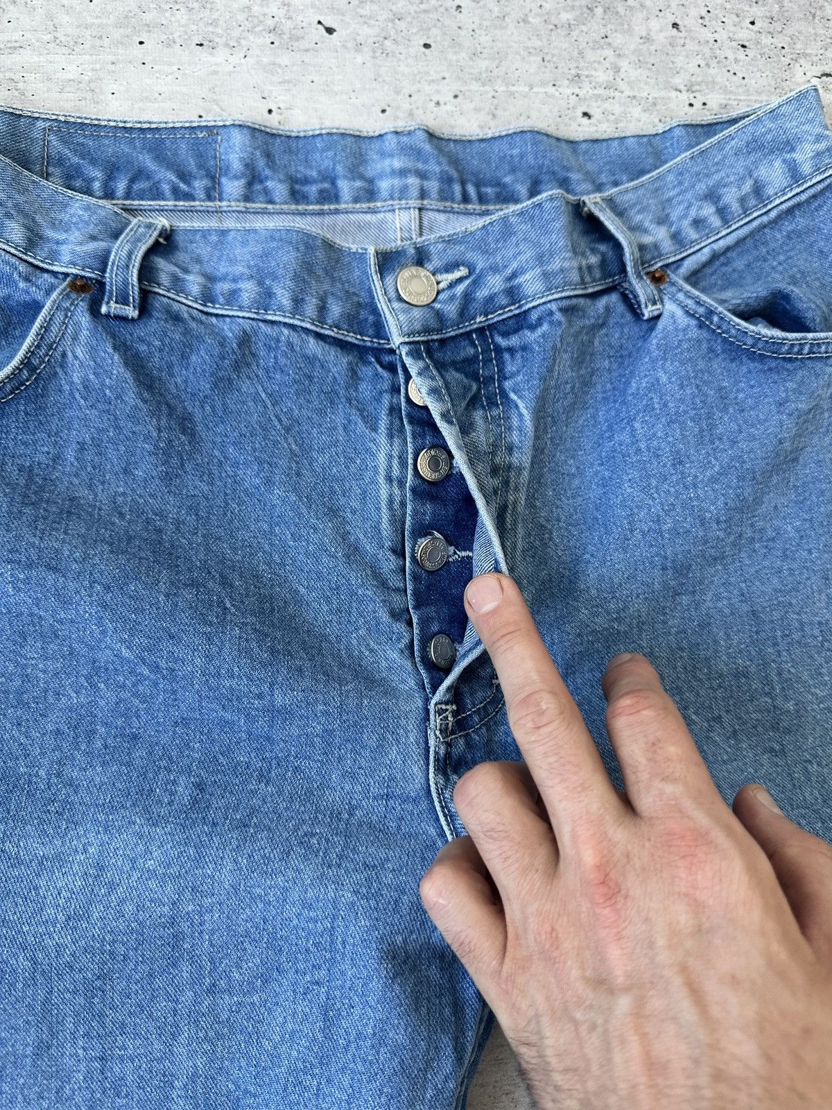 Levi's Vintage 90s Levi’s 501 Jeans Made in USA W35 L32 Blue Denim Size US 35 - 7 Thumbnail