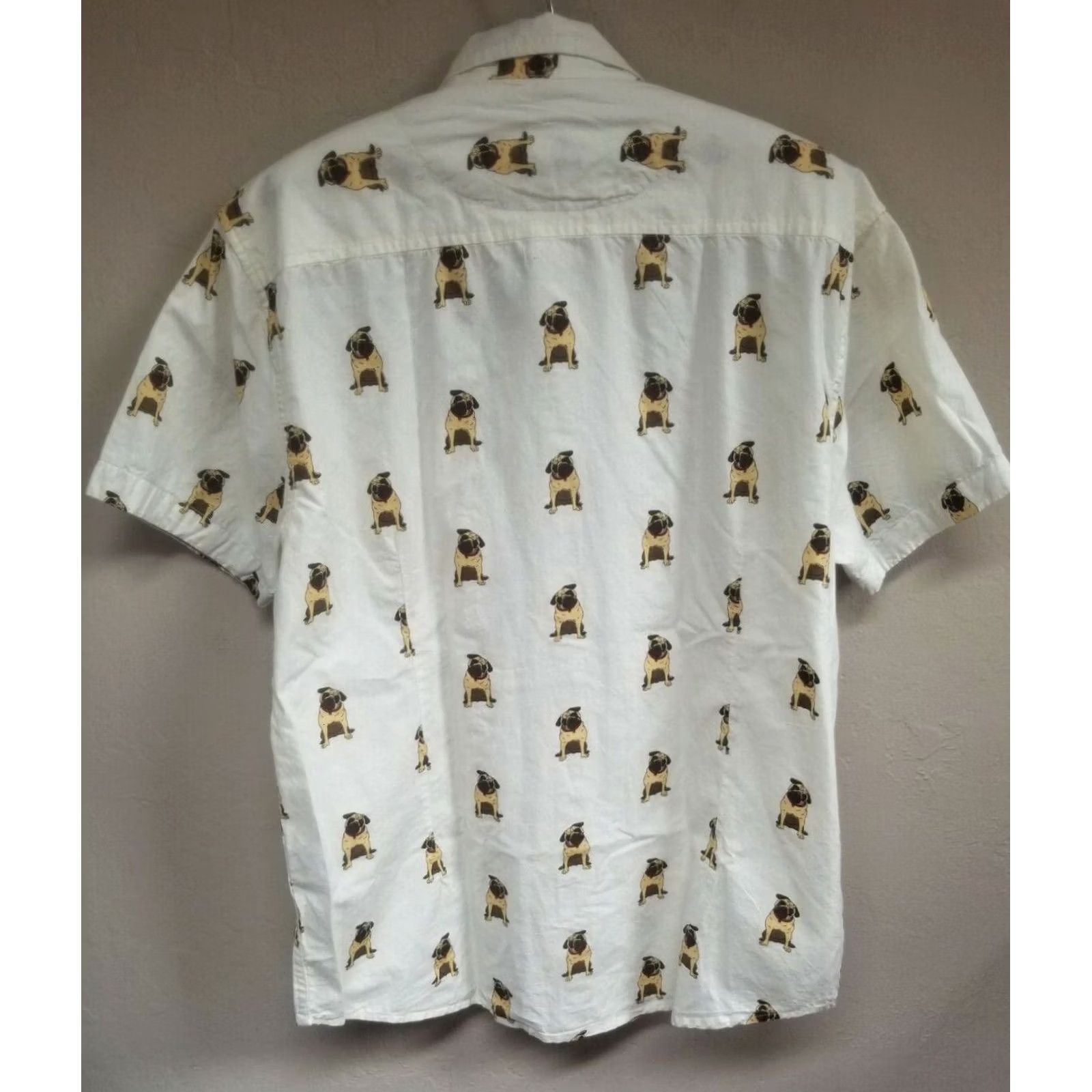 Vintage Creative Destruction Mens Button Down Dog Print Short Sleeve Shirt Medium NWT Size US M / EU 48-50 / 2 - 2 Thumbnail