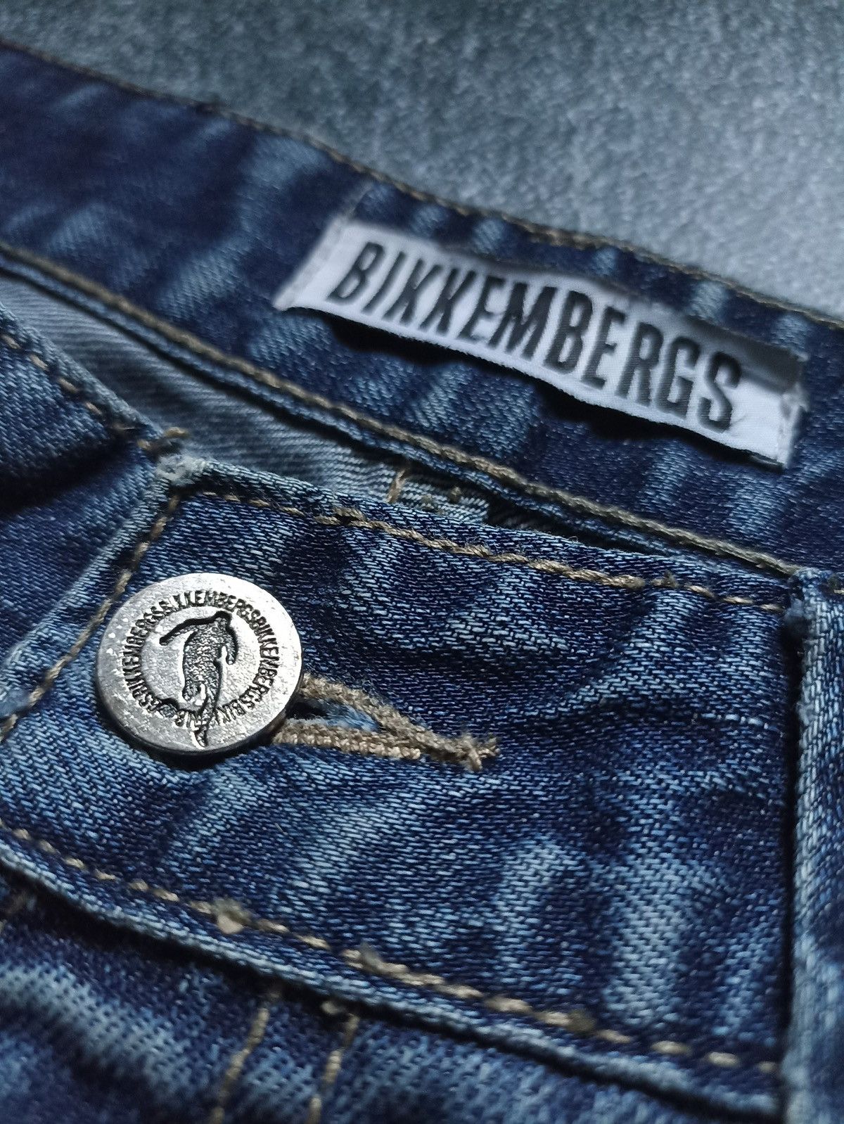 Dirk Bikkembergs Vintage Dirk Bikkembergs Y2K Denim Distressed Jeans Size 33 Size US 33 - 12 Thumbnail