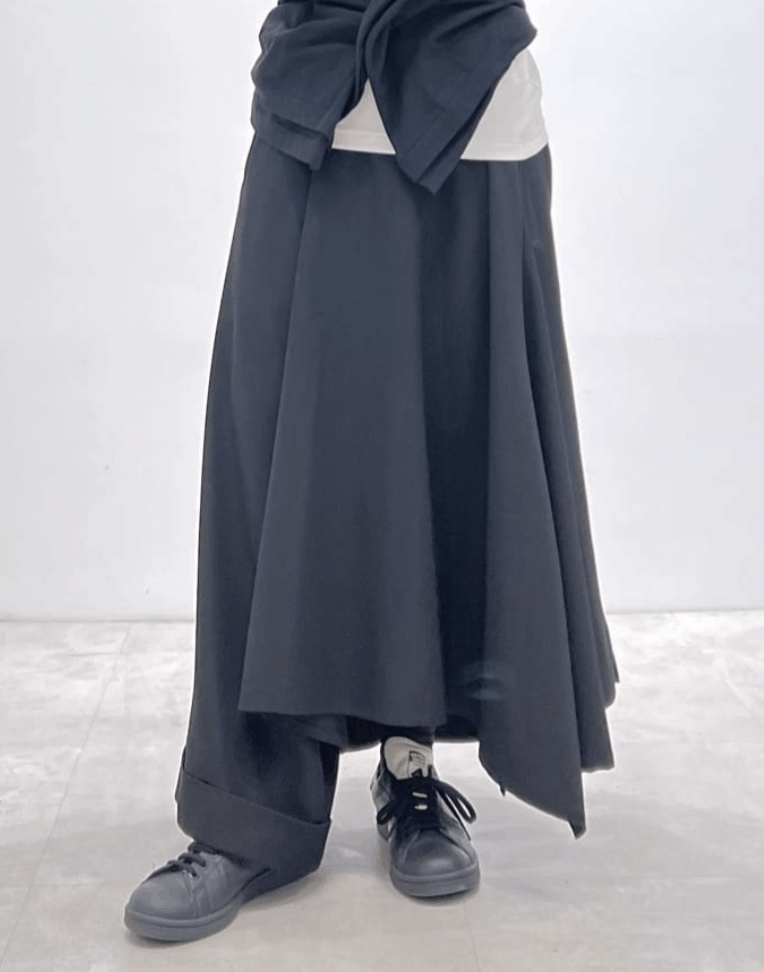 Yohji Yamamoto Yohji Yamamoto Femme - Rayon Asymmetrical Draped Skirt Size 24" / US 00 / IT 34 - 6 Thumbnail
