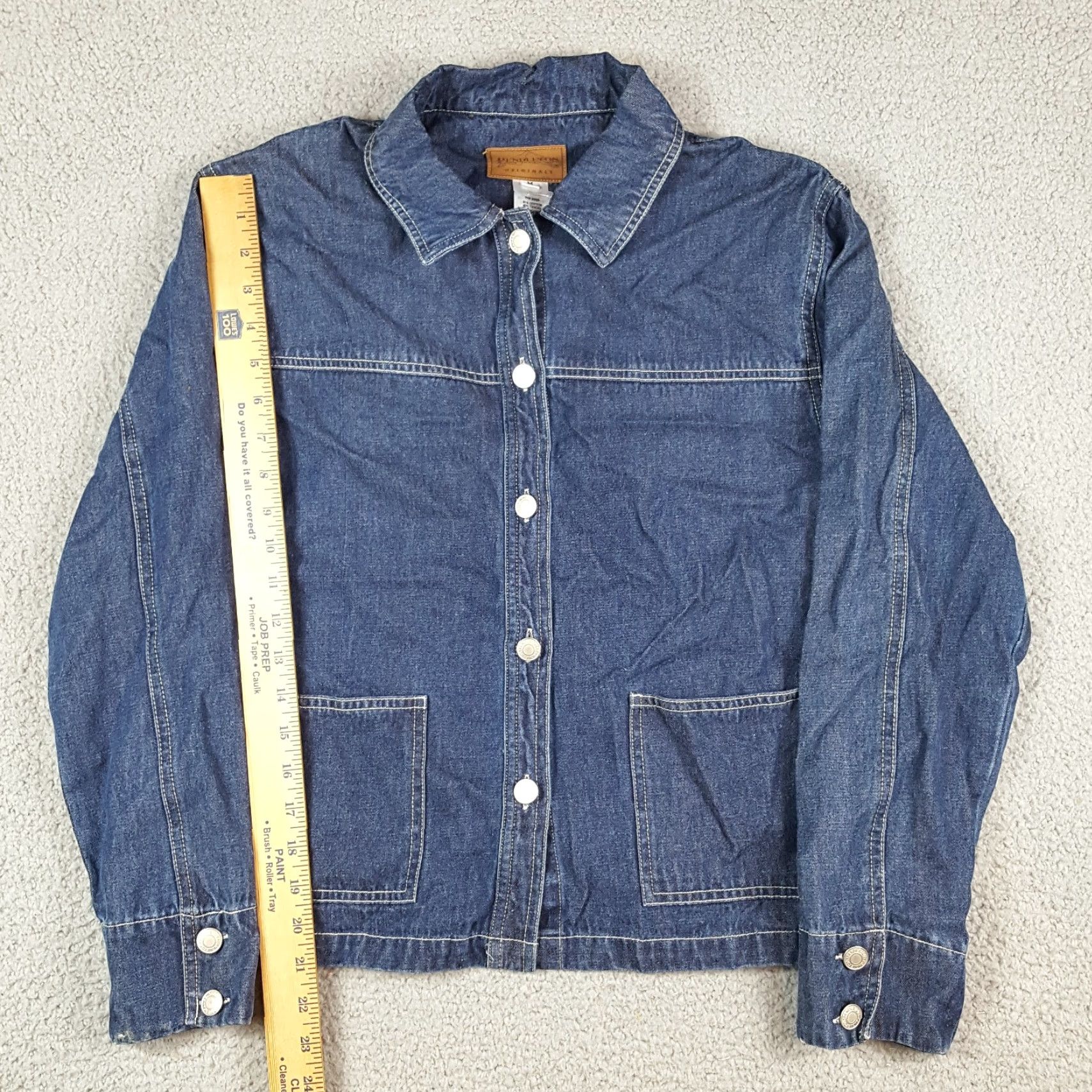 Pendleton VINTAGE Pendleton Denim Trucker Jacket Women's Size M Jean Jacket Western Cowgirl Retro Size 32" / US 10 / IT 46 - 8 Thumbnail