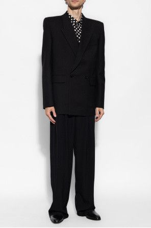 Saint Laurent Paris o1bcso1str1024 Oversized Jacket in Black Size US XL / EU 56 / 4 - 3 Thumbnail