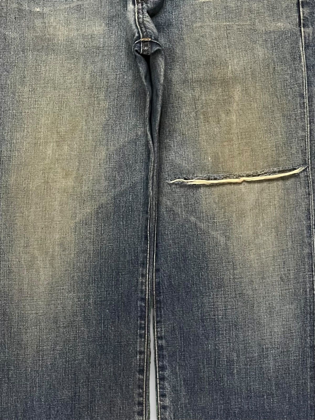 Edwin × Japanese Brand Vintage Japanese Edwin 503 Blue Wash Distressed Baggy Jeans Size US 32 / EU 48 - 5 Thumbnail