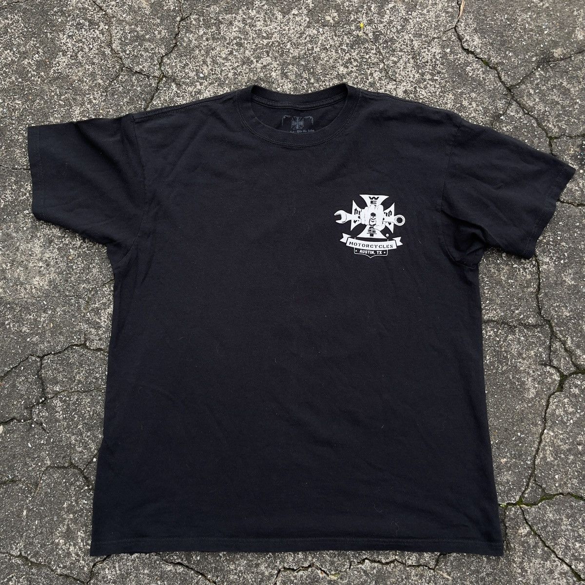 image of West Coast Choppers Porvida Austin Shirt in Black/White, Men's (Size XL)