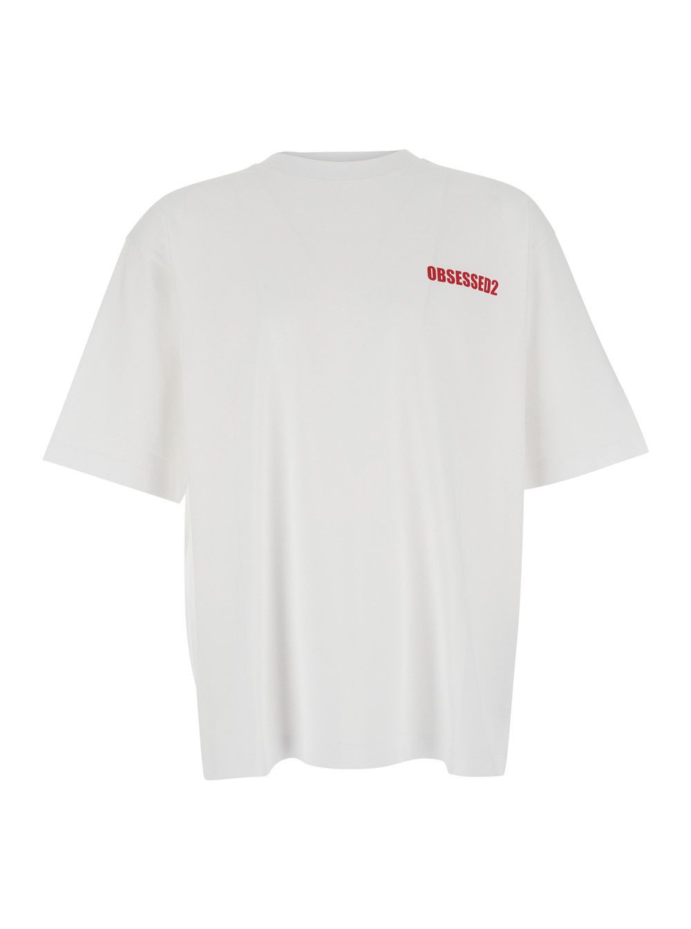 Dsquared2 White T-Shirt with Logo on the Front in Cotton Man Size US XL / EU 56 / 4 - 1 Thumbnail