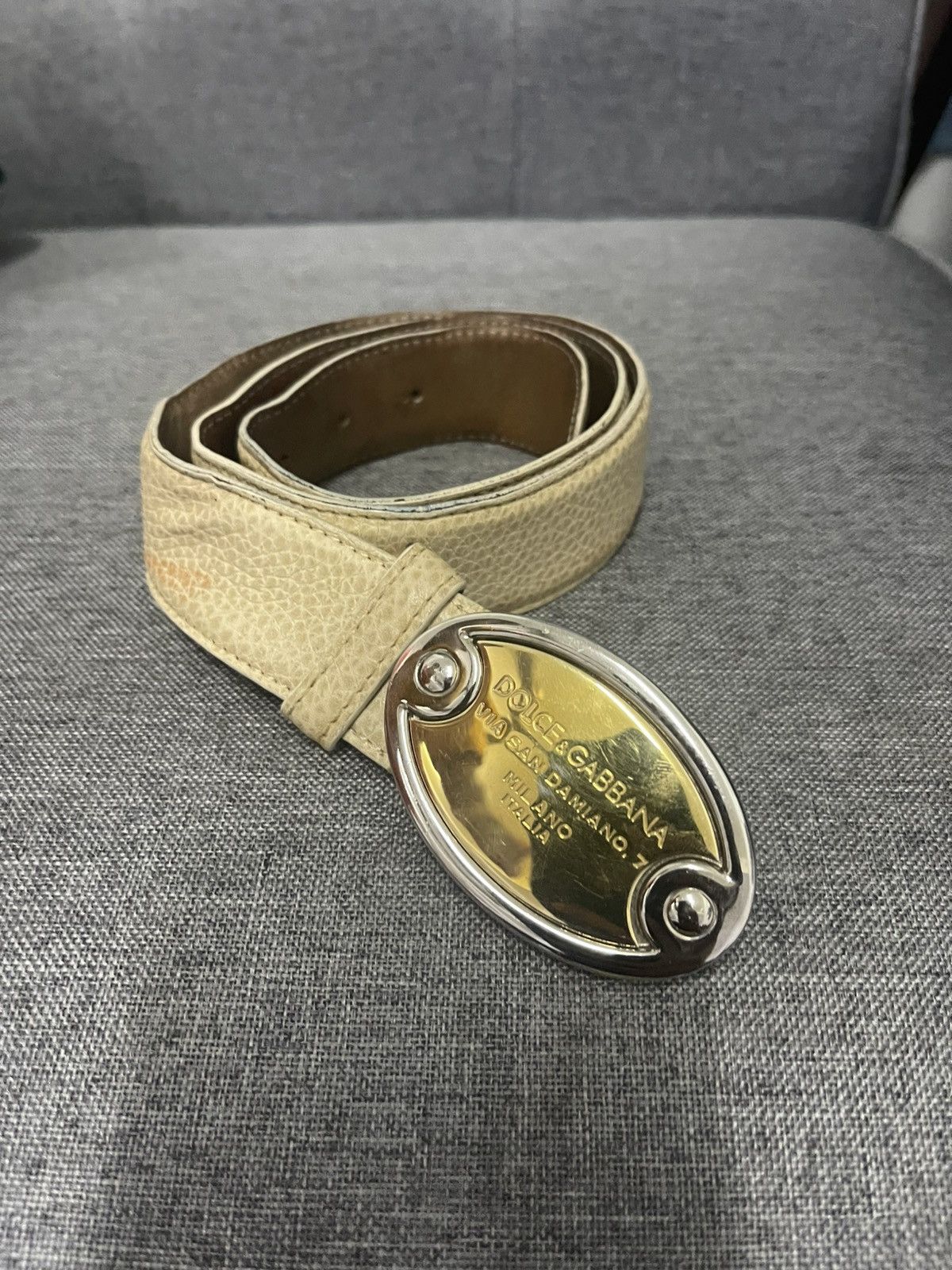 Dolce & Gabbana Spiral Leather Belt