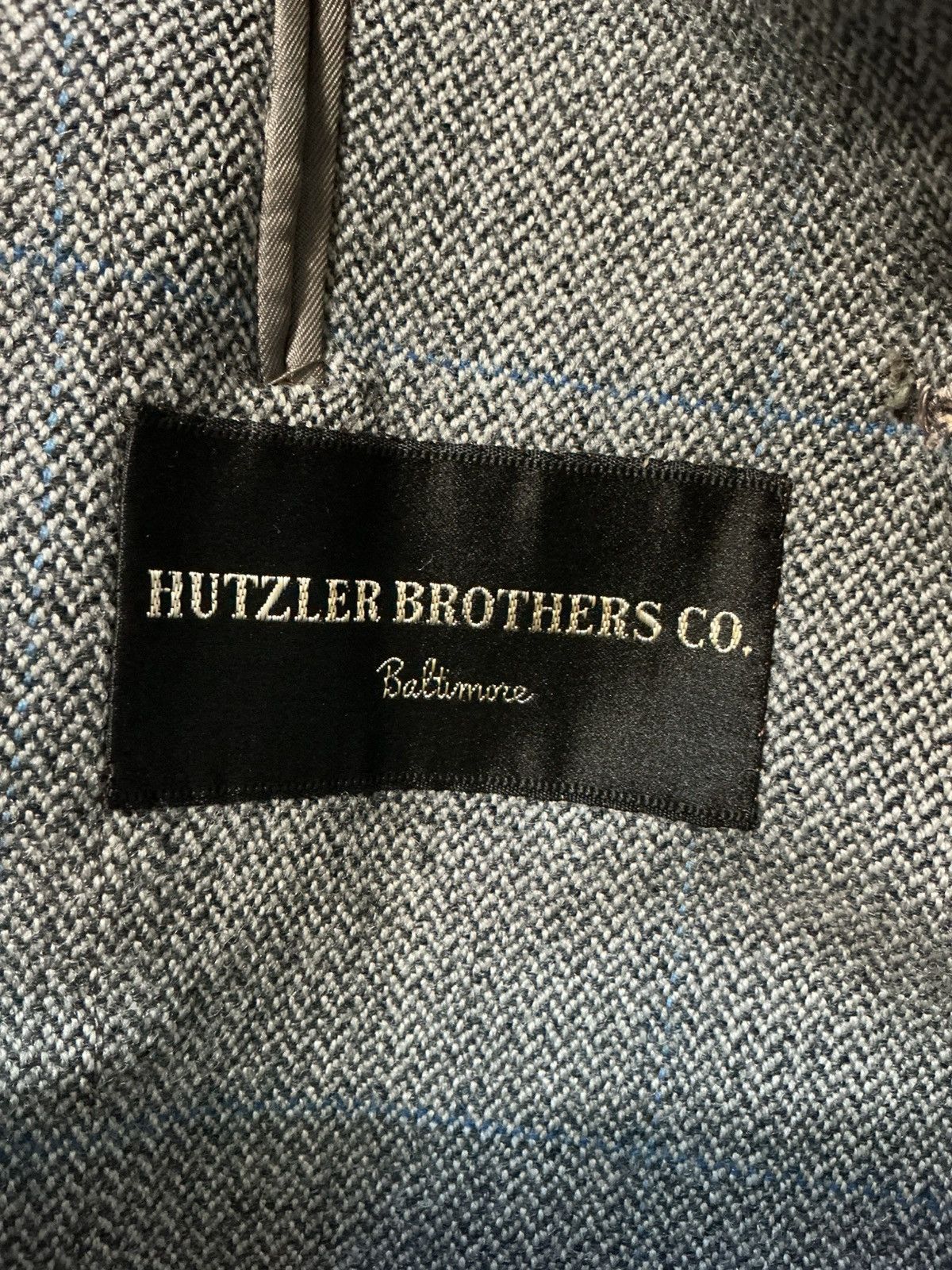 Vintage Vintage 50s 60s Hutzler Brothers Herringbone Wool Overcoat Size US S / EU 44-46 / 1 - 4 Thumbnail