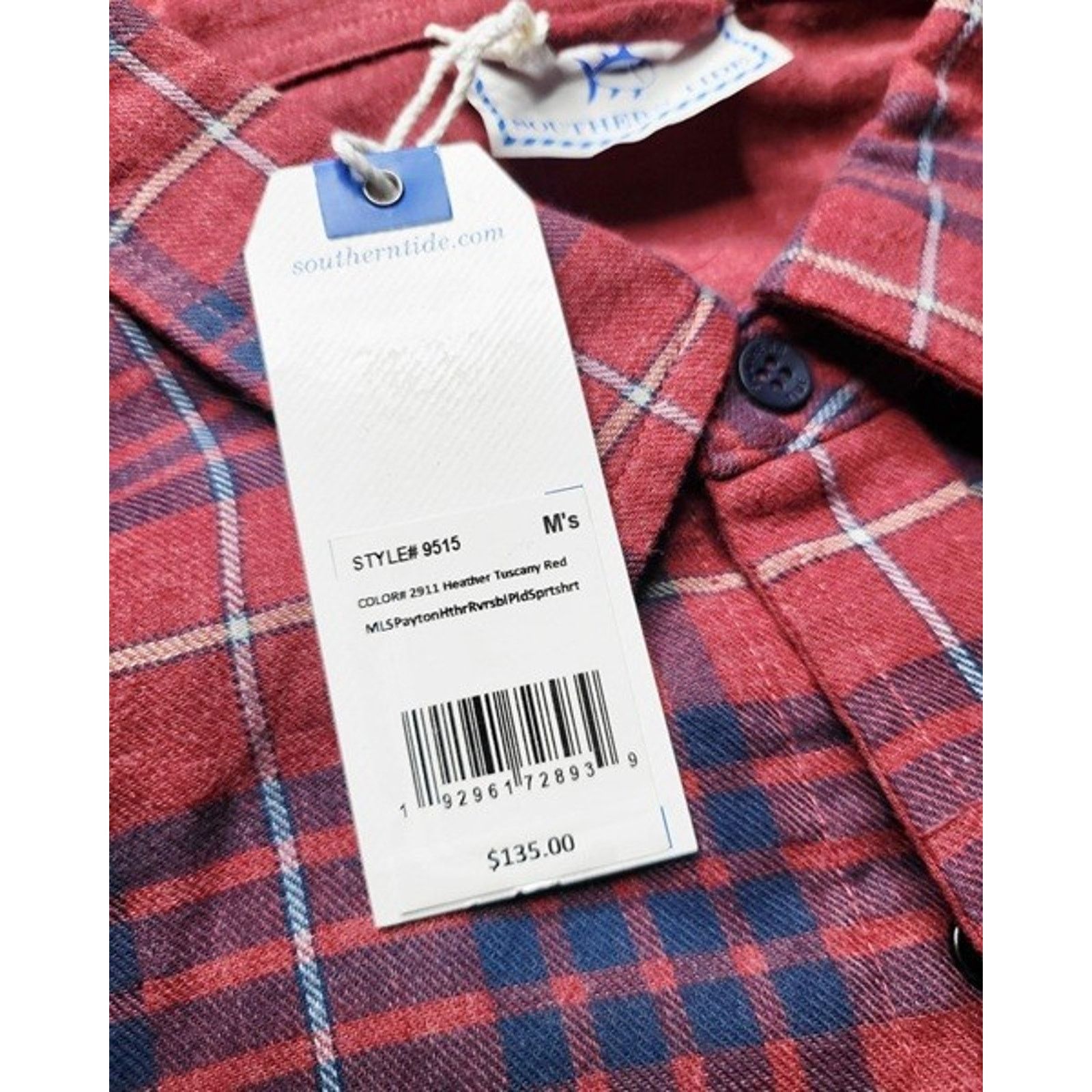Southern Tide NWT Southern Tide Payton Heather Reversible Flannel Size S Size US S / EU 44-46 / 1 - 3 Thumbnail