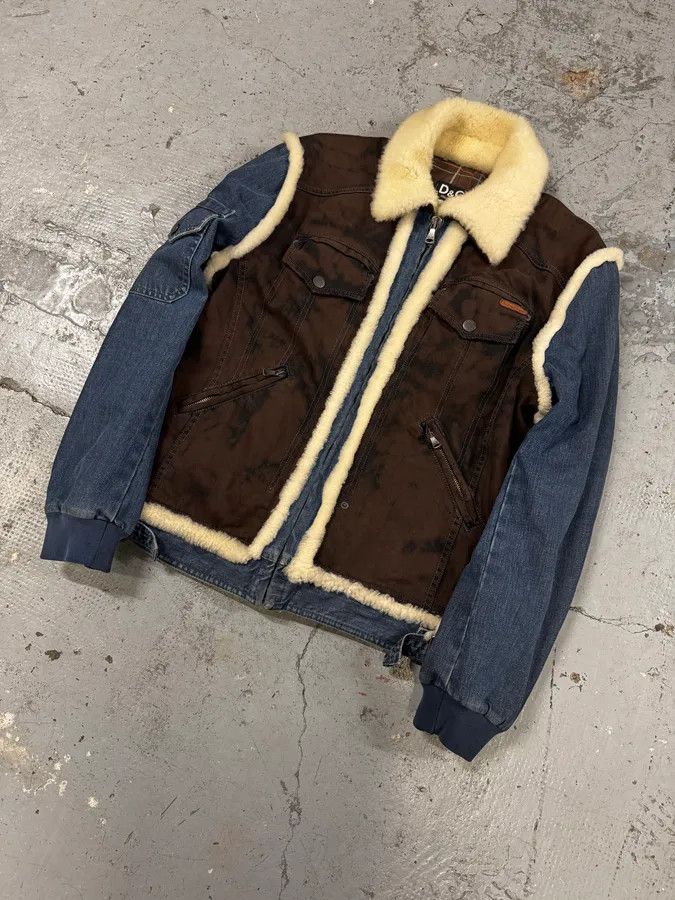 Dolce & Gabbana AW2005 Dolce & Gabbana Cowboy Denim Shearling Jacket Size US M / EU 48-50 / 2 - 3 Thumbnail