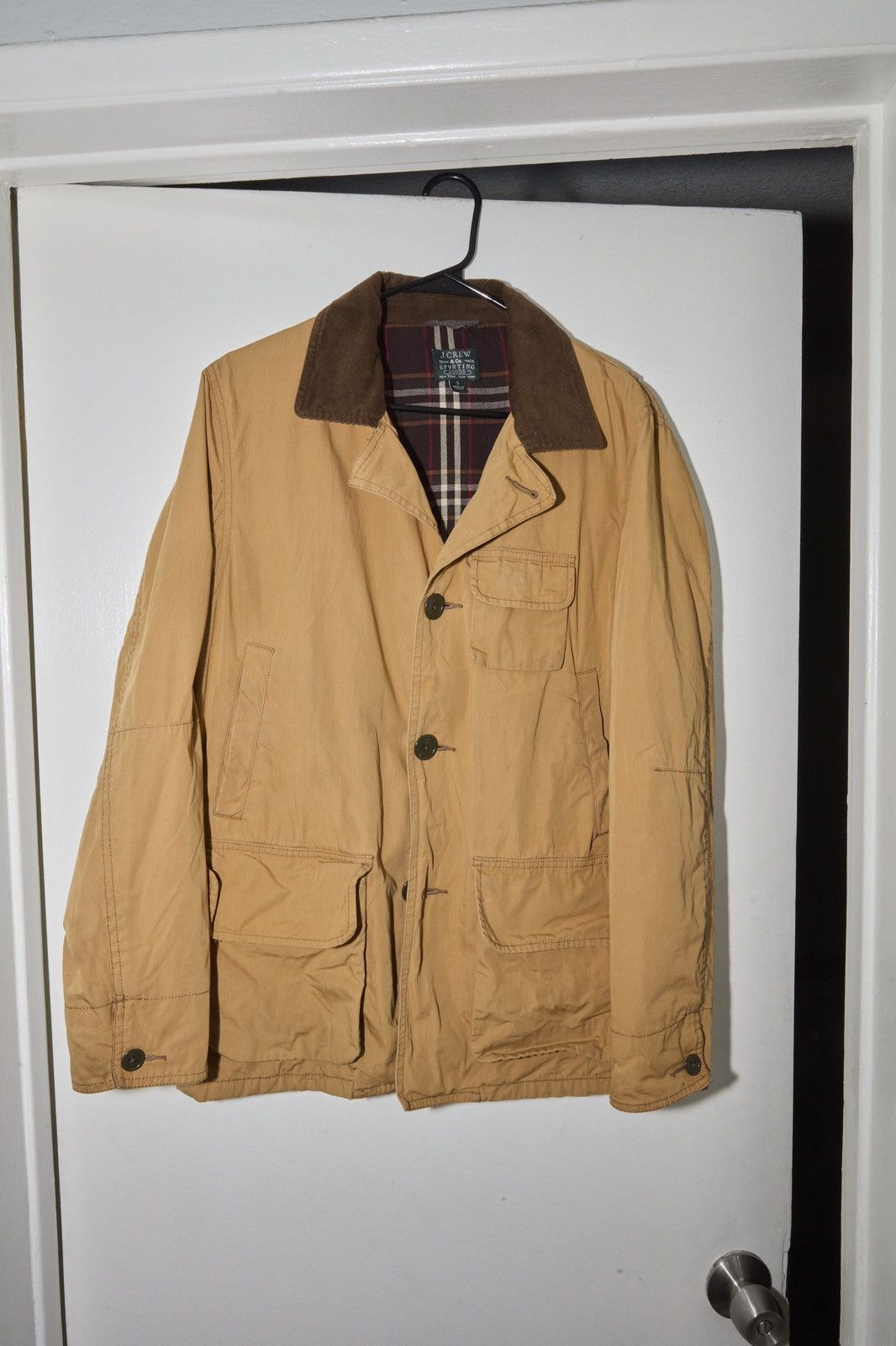 image of J Crew Barn Coat With Flannel Size Small in Yellow, Men's