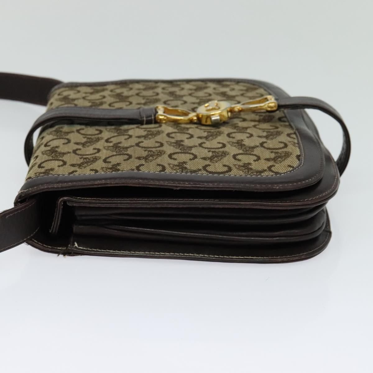Celine CELINE C Sulky Shoulder Bag Canvas Brown Gold Size ONE SIZE - 4 Thumbnail