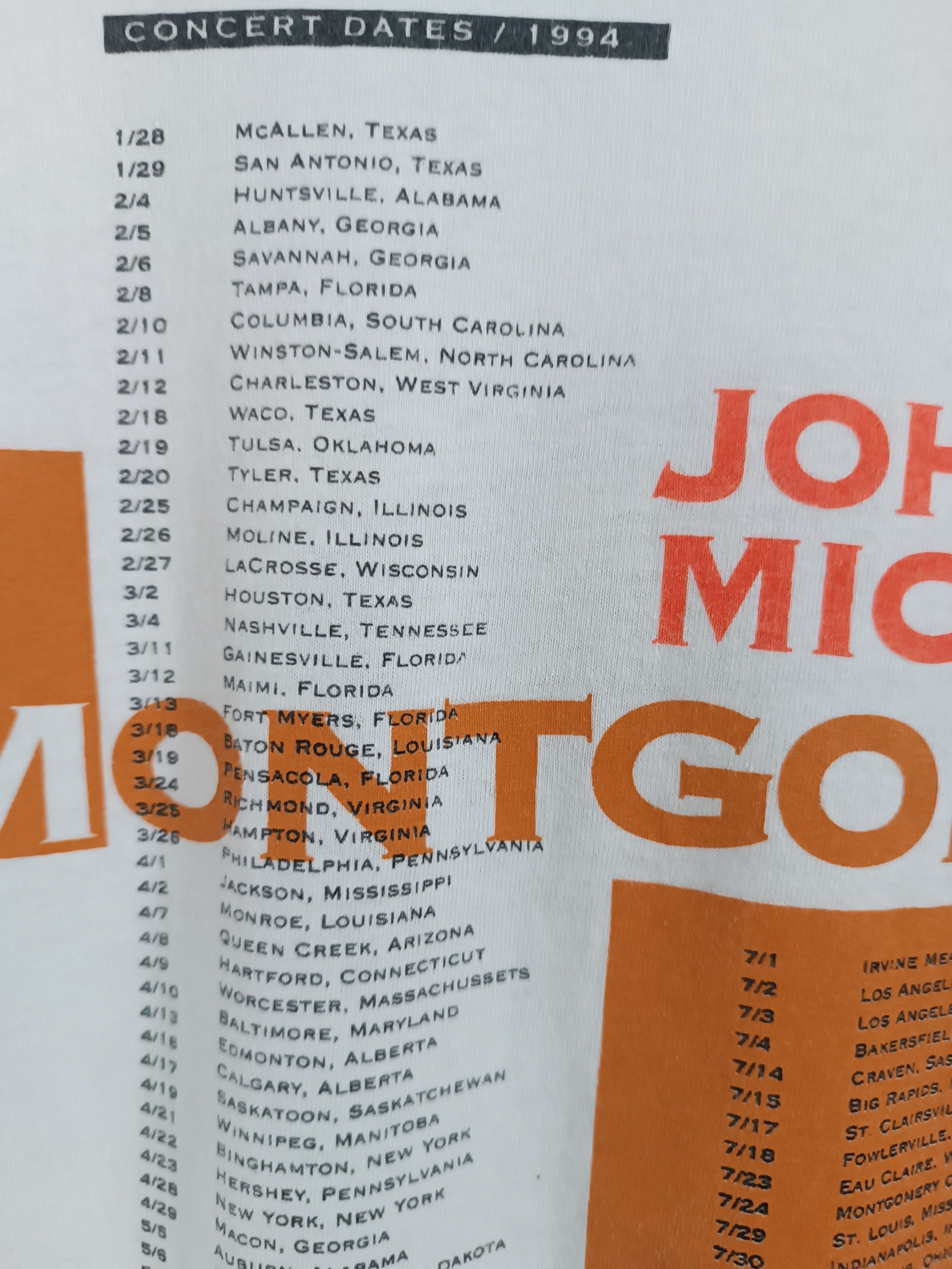 Country Road VINTAGE 1994 JOHN MICHAEL MONTGOMERY TOUR COUNTRY SINGER Size US XL / EU 56 / 4 - 15 Thumbnail
