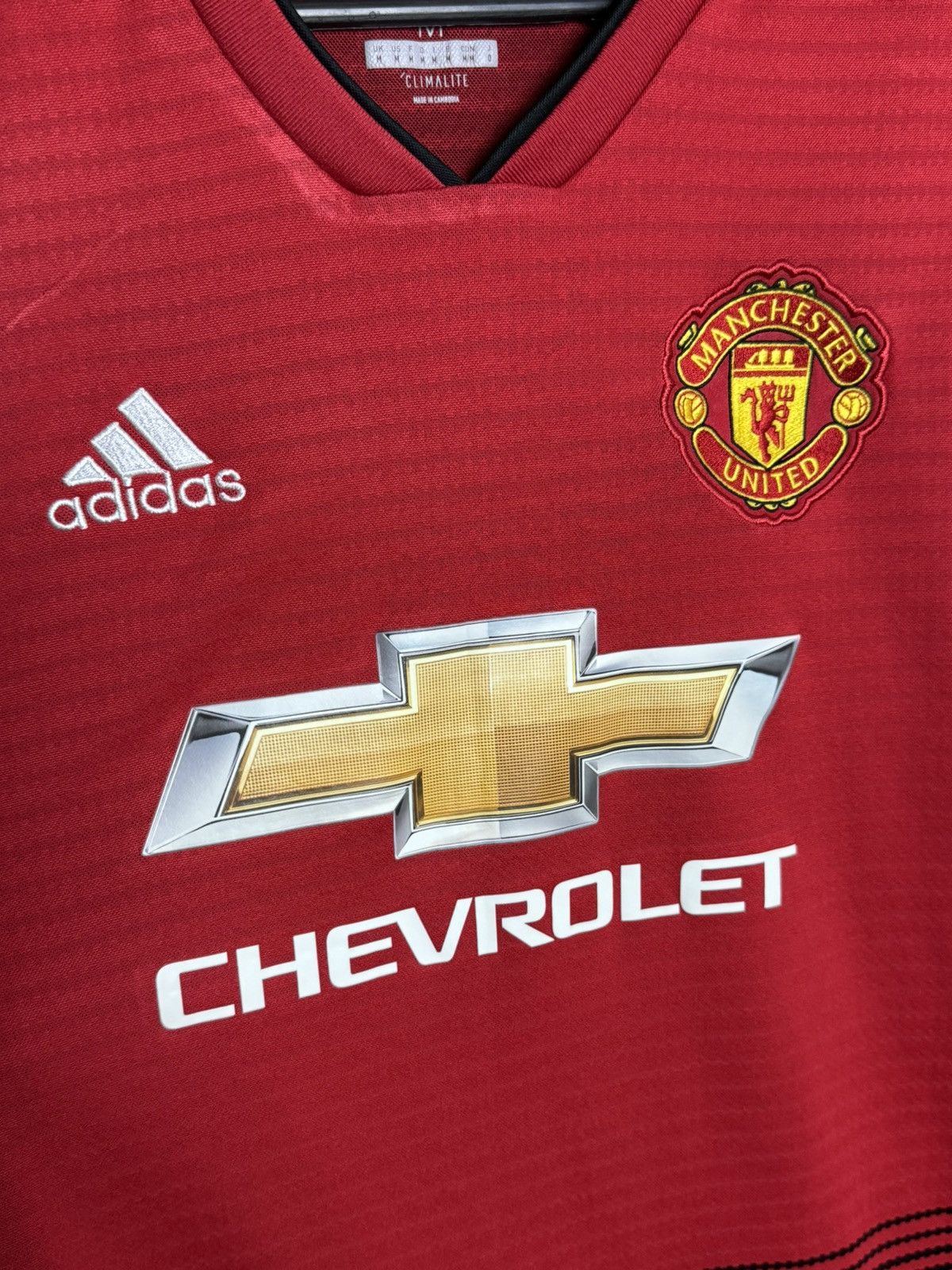 Adidas Manchester United 18/19 Home Football Jersey T-Shirt Size US M / EU 48-50 / 2 - 3 Thumbnail