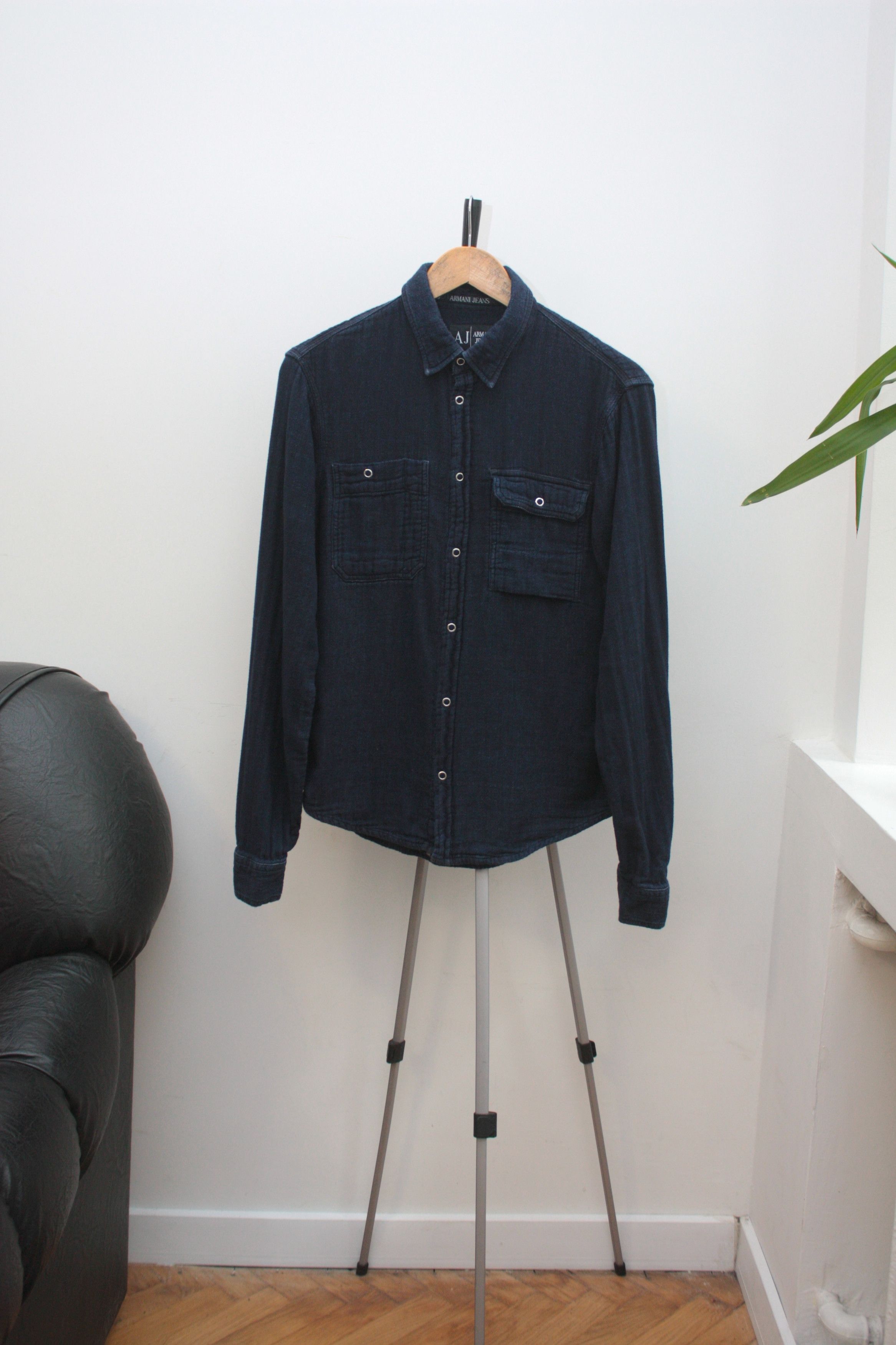 Armani Armani Jeans Navy Long Sleeve Shirt Small Men's Size US S / EU 44-46 / 1 - 2 Thumbnail