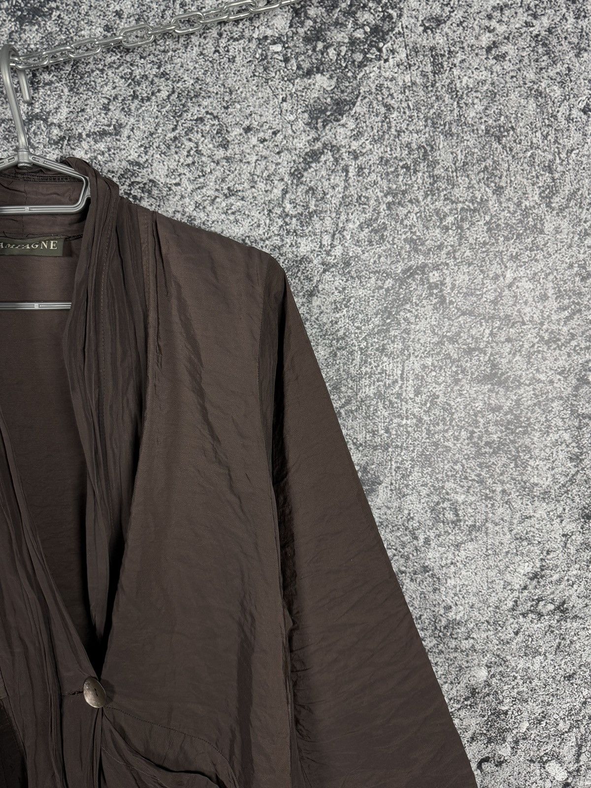 Other Champagne Made In Germany Oversized Draped Coat Jacket Brown Size ONE SIZE - 2 Thumbnail