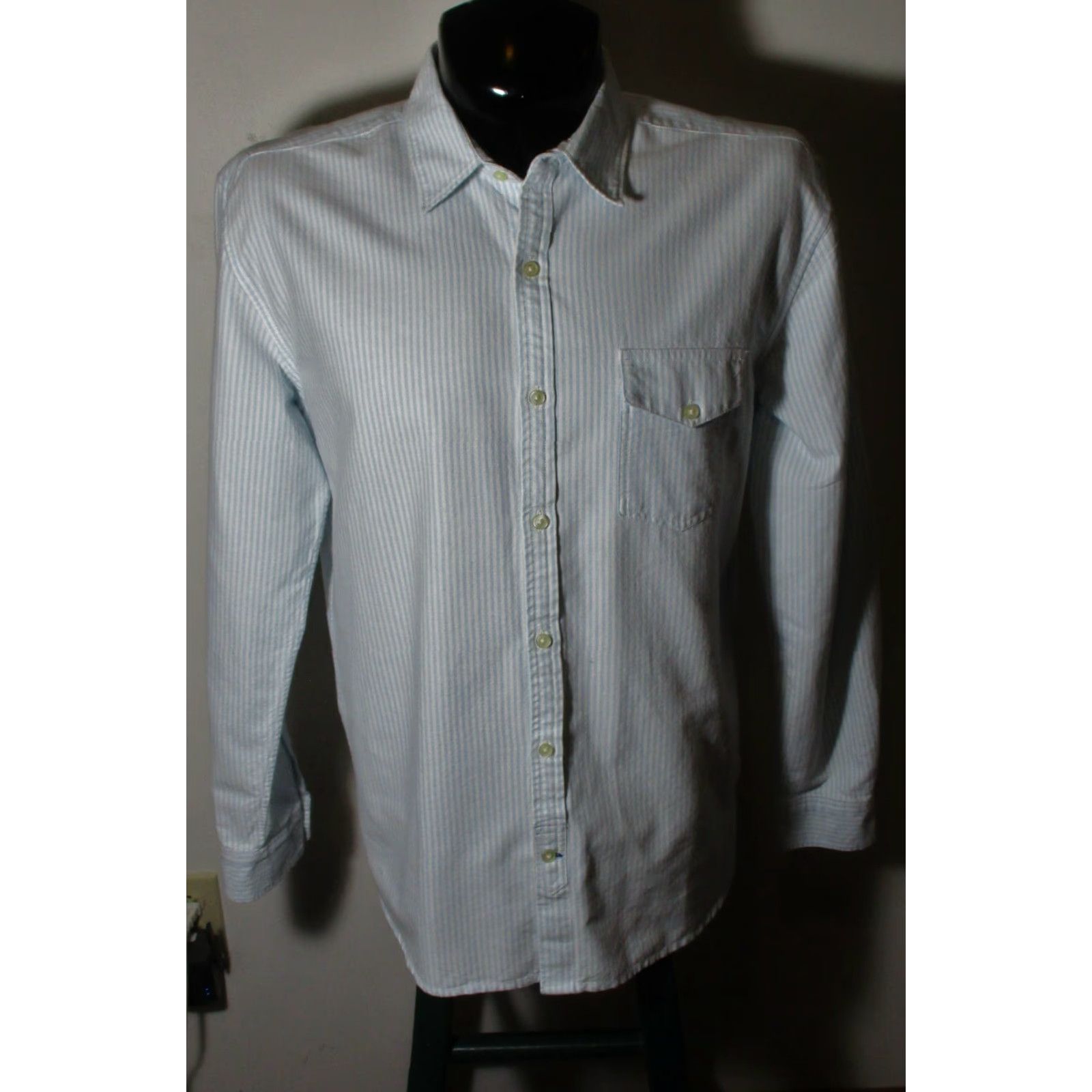 Lucky Brand Lucky Brand California Fit Aqua Blue Oxford Shirt XL Men Long Sleeve Button-Front Casual Shirt Size US XL / EU 56 / 4 - 2 Thumbnail
