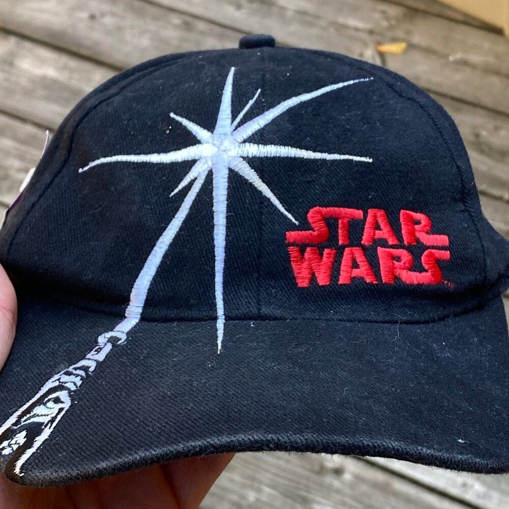 Star Wars Vintage 1996 Star Wars Embroidered Baseball Hat Cap Black R Size ONE SIZE - 2 Thumbnail