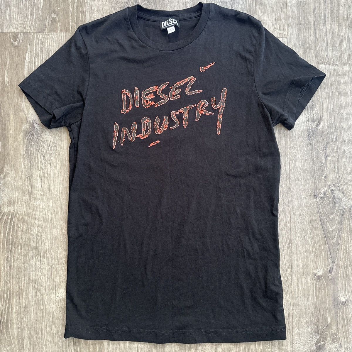 Diesel Diesel Industry black T-shirt red lettering Size US M / EU 48-50 / 2 - 1 Thumbnail