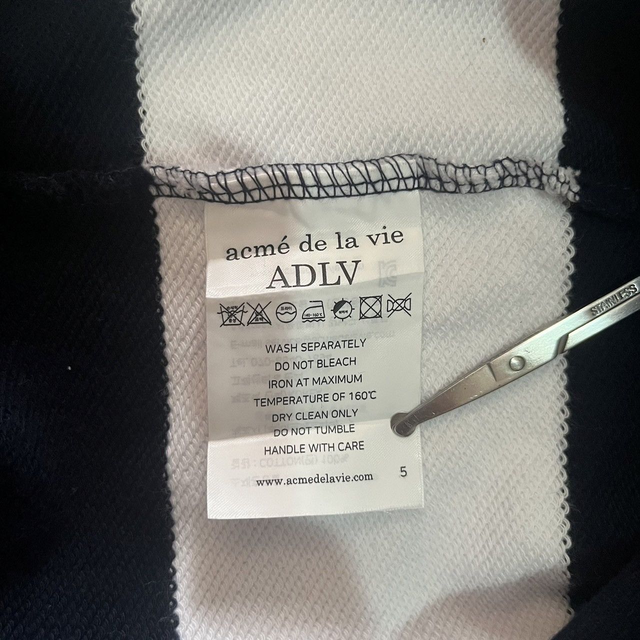 acme de la vie acmé de la vie STRIPE ARCH LOGO HOODIE NAVY Size US L / EU 52-54 / 3 - 14 Thumbnail