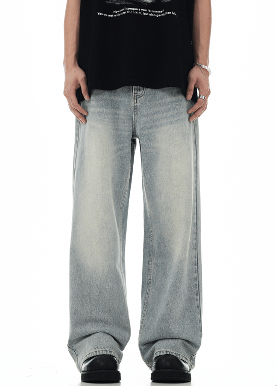 Japanese Brand × Jean American high street light color distressed jeans for men Size US 32 / EU 48 - 1 Thumbnail