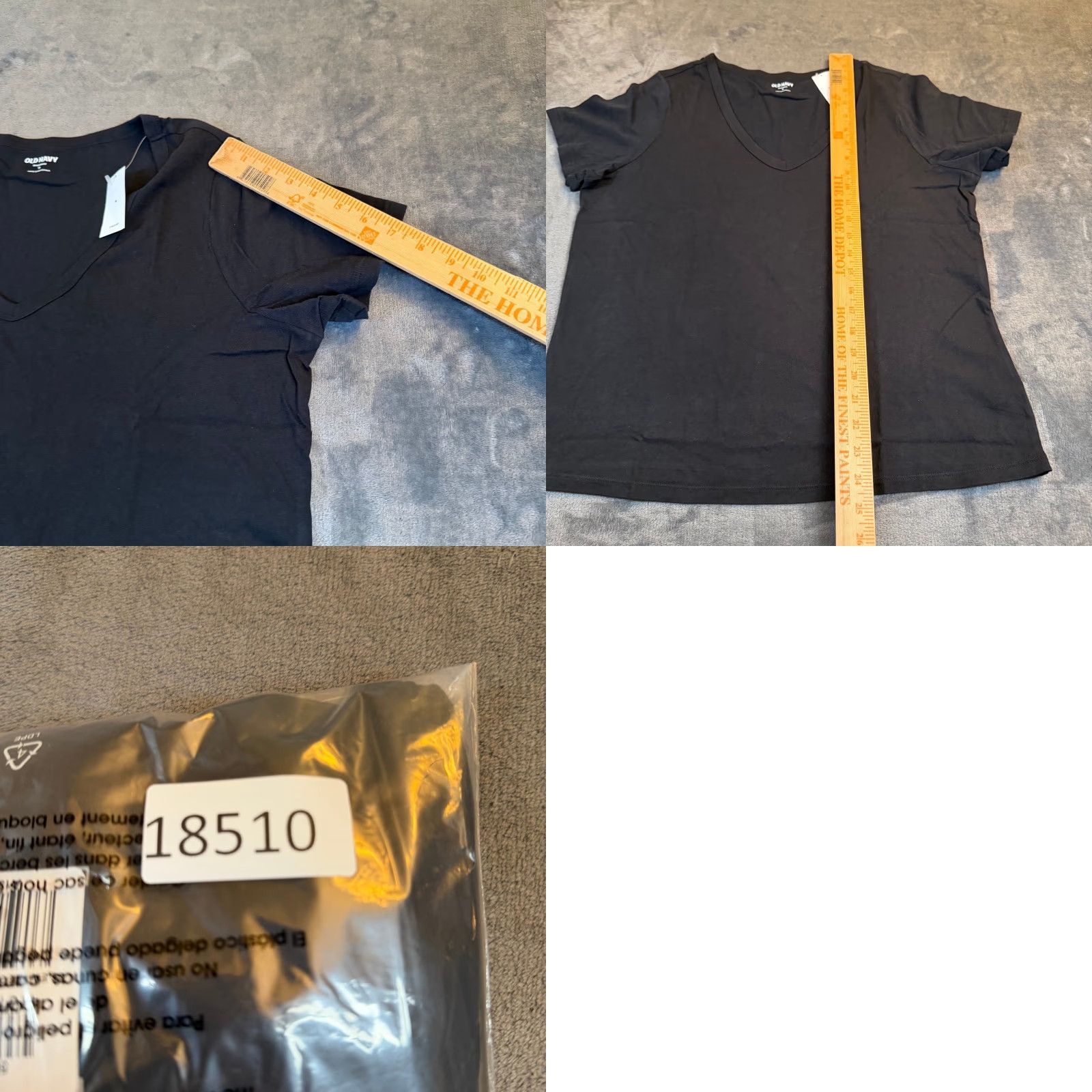 Old Navy Old Navy T Shirt Womens Medium Black 3 Piece Set Cotton V Neck NWT Size M / US 6-8 / IT 42-44 - 8 Thumbnail