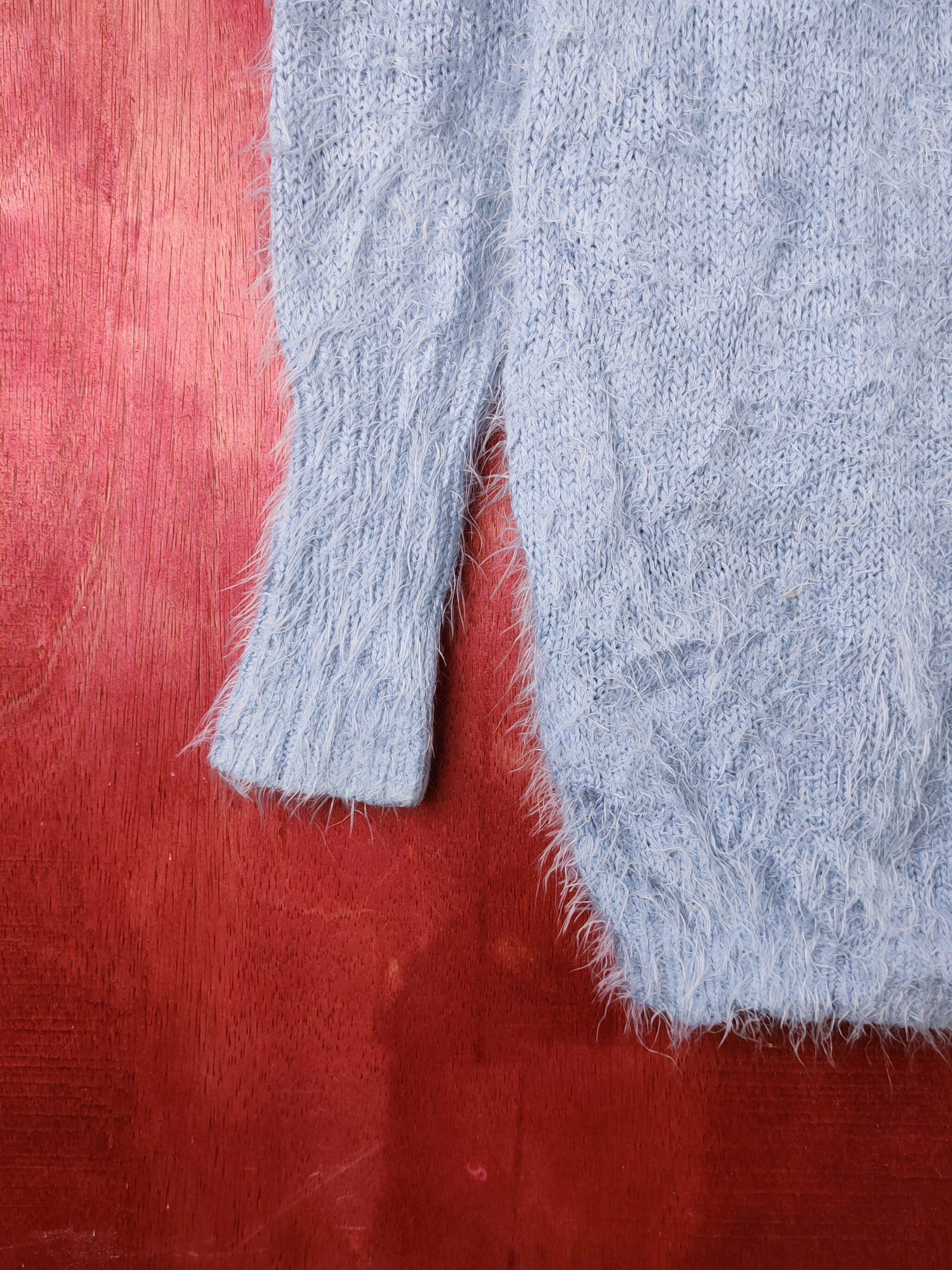 Japanese Brand Gorge Blue Shag Shaggy Fur Mohair Knitwear #S1928 Size M / US 6-8 / IT 42-44 - 4 Thumbnail