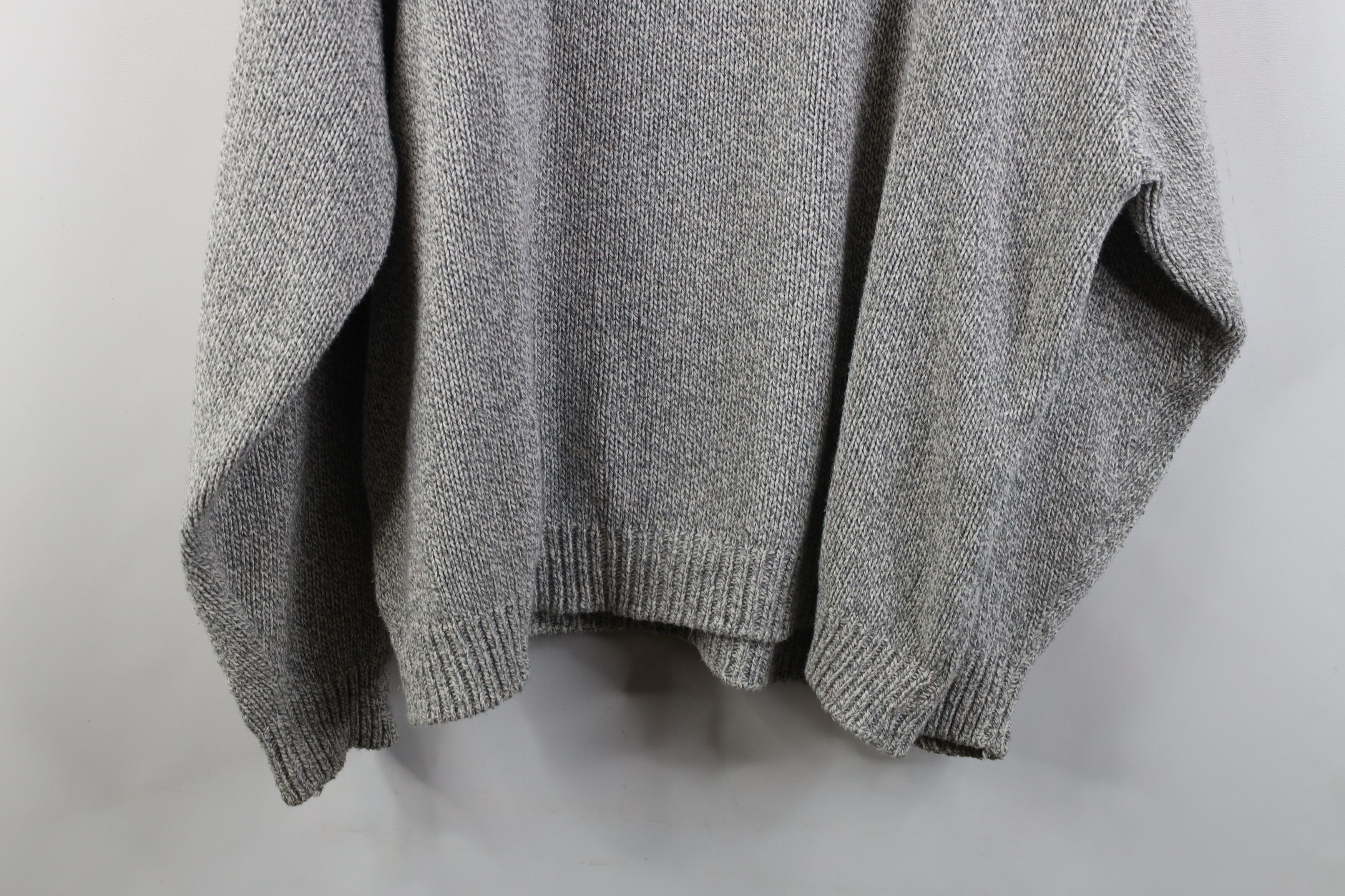 Vintage Vintage 90s Streetwear Ribbed Knit Henley Sweater Gray USA Size US XL / EU 56 / 4 - 10 Thumbnail