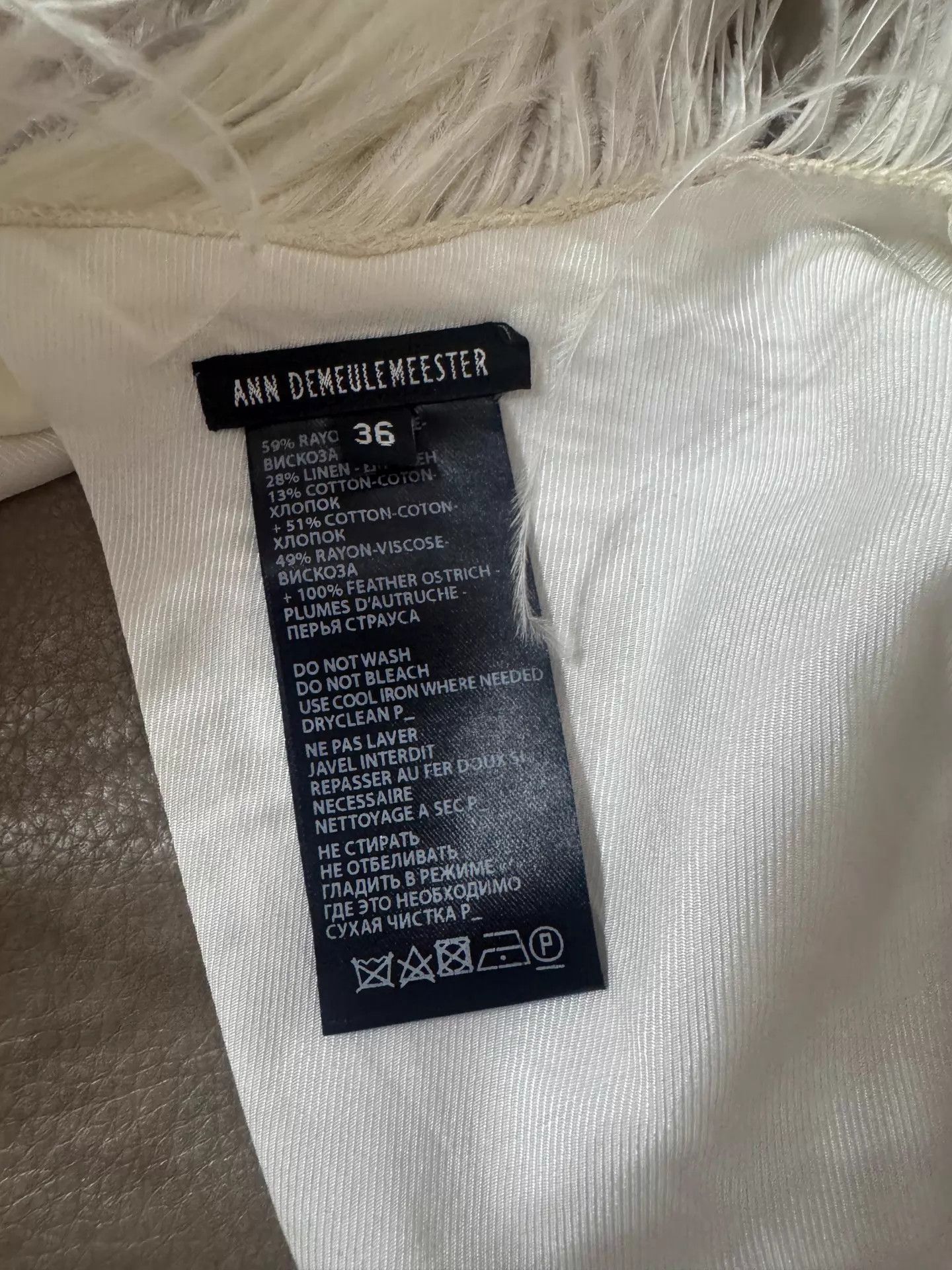 Ann Demeulemeester ANN DEMEULEMEESTER 18ss Feather Embroidered White Vest 36 Size XS / US 0-2 / IT 36-38 - 7 Thumbnail