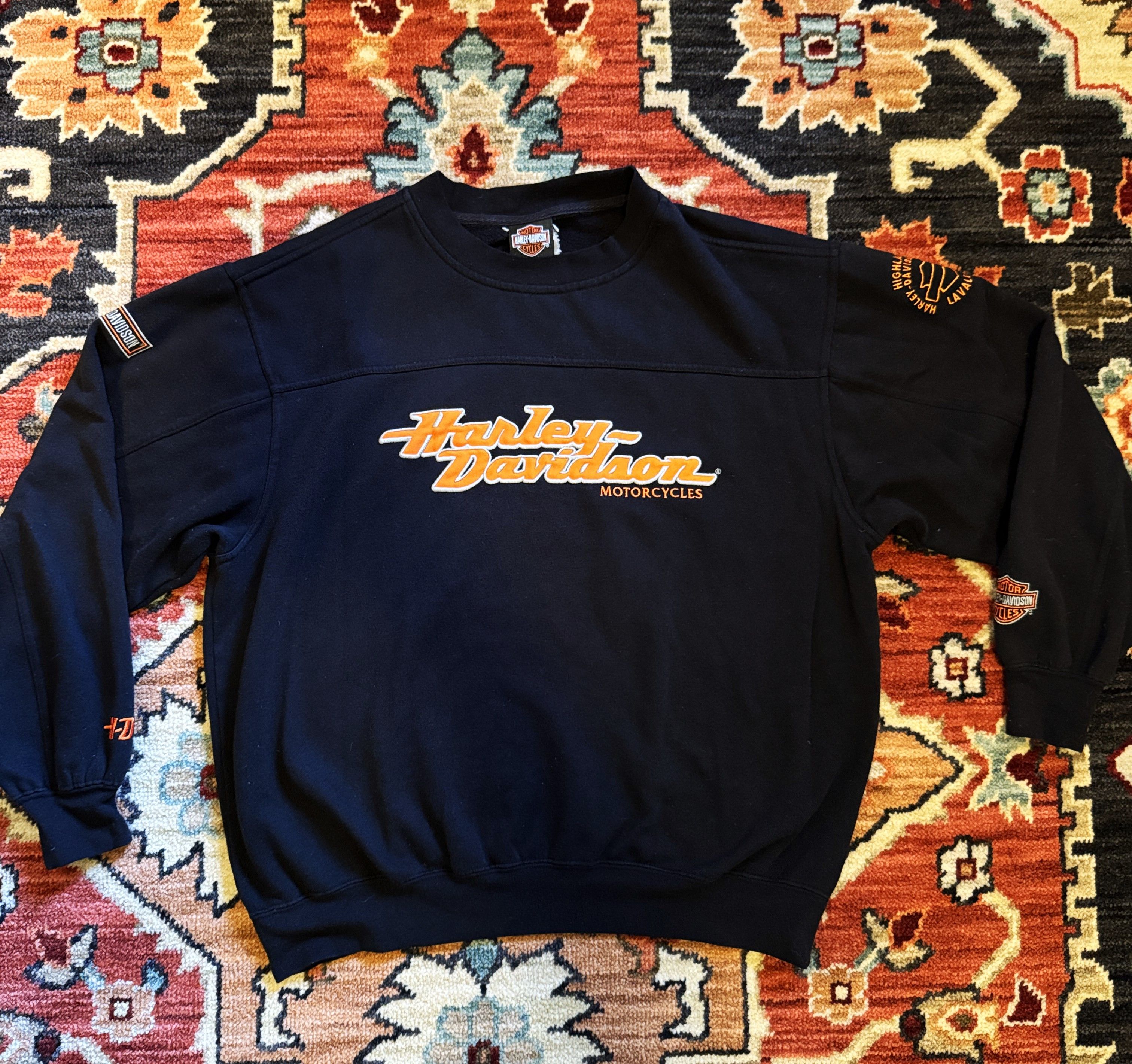 Harley Davidson Vintage Harley Davidson Embroidered Crewneck READ DES Size US M / EU 48-50 / 2 - 1 Thumbnail