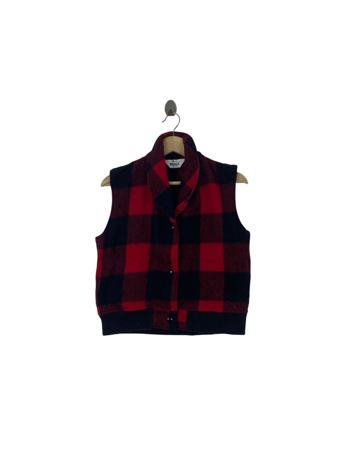 Woolrich Woolen Mills Vintage WOOLRICH BUFFALO Plaid Vest Jacket Check Outdoor Size S / US 4 / IT 40 - 1 Thumbnail