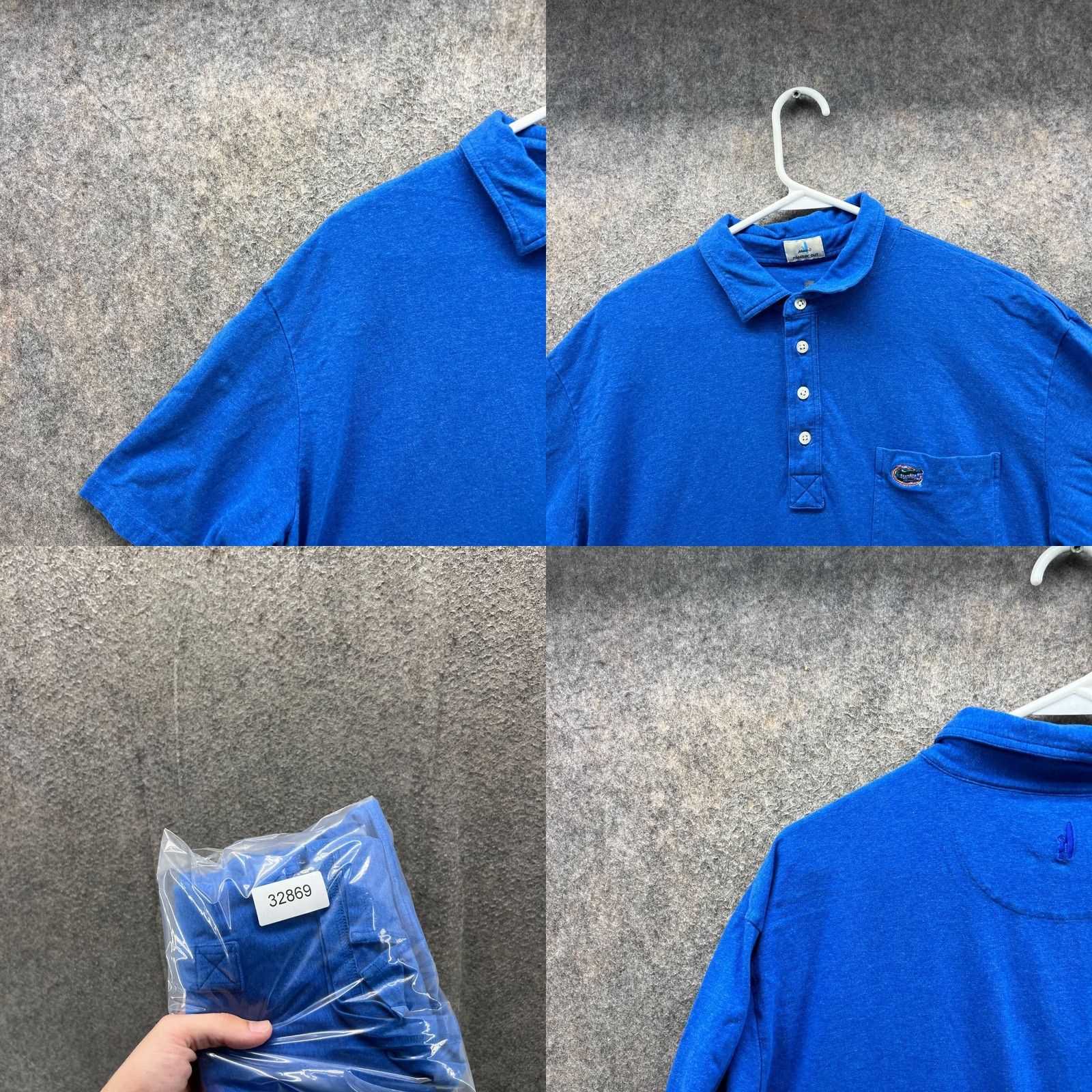 johnnie-O VINTAGE Johnnie O Polo Shirt Mens XL Blue Embroidery Logo Hangin Out Florida Gators Size US XL / EU 56 / 4 - 8 Thumbnail