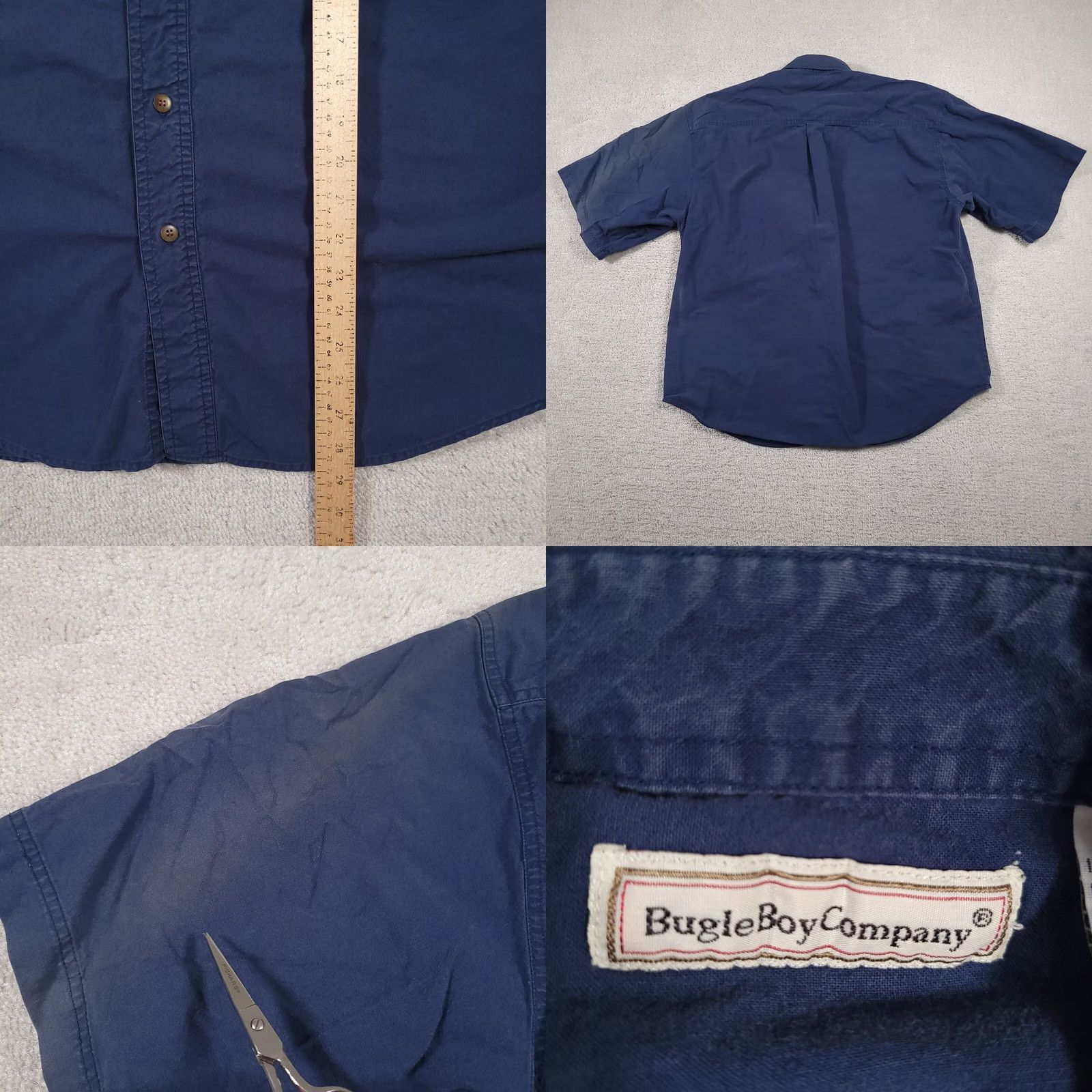 Bugle Boy VINTAGE Bugle Boy Company Navy Blue Button-Down Shirt Mens 2XL Crest Logo Shirt Size US XXL / EU 58 / 5 - 9 Thumbnail