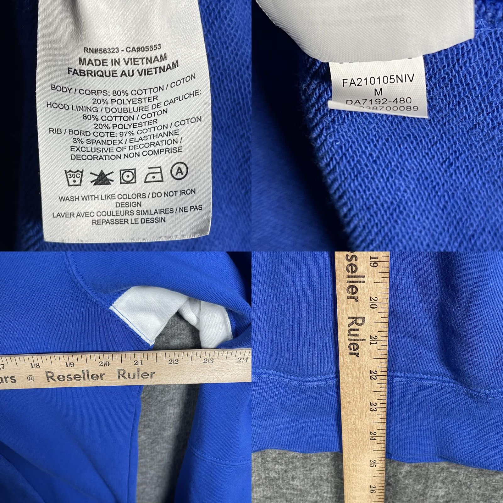 Jordan Brand Jordan Hoodie Mens Medium Blue Jumpman Logo Fleece Nike DA7192-480 Size US M / EU 48-50 / 2 - 8 Thumbnail