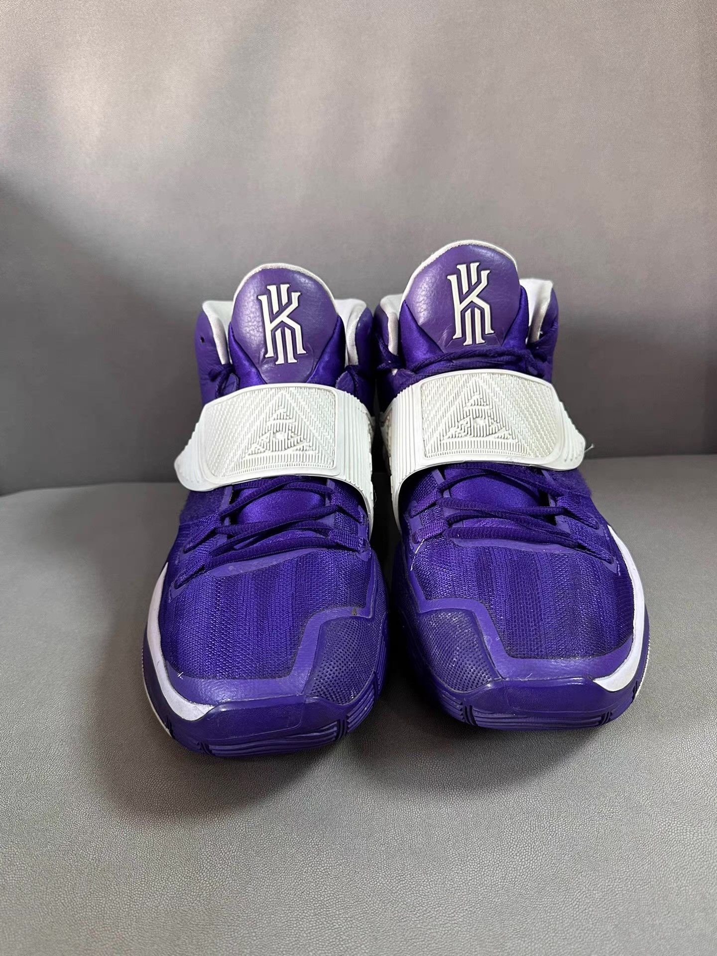 Nike Kyrie 6 White & Purple Ｑ20 Size US 15 / EU 48 - 3 Thumbnail