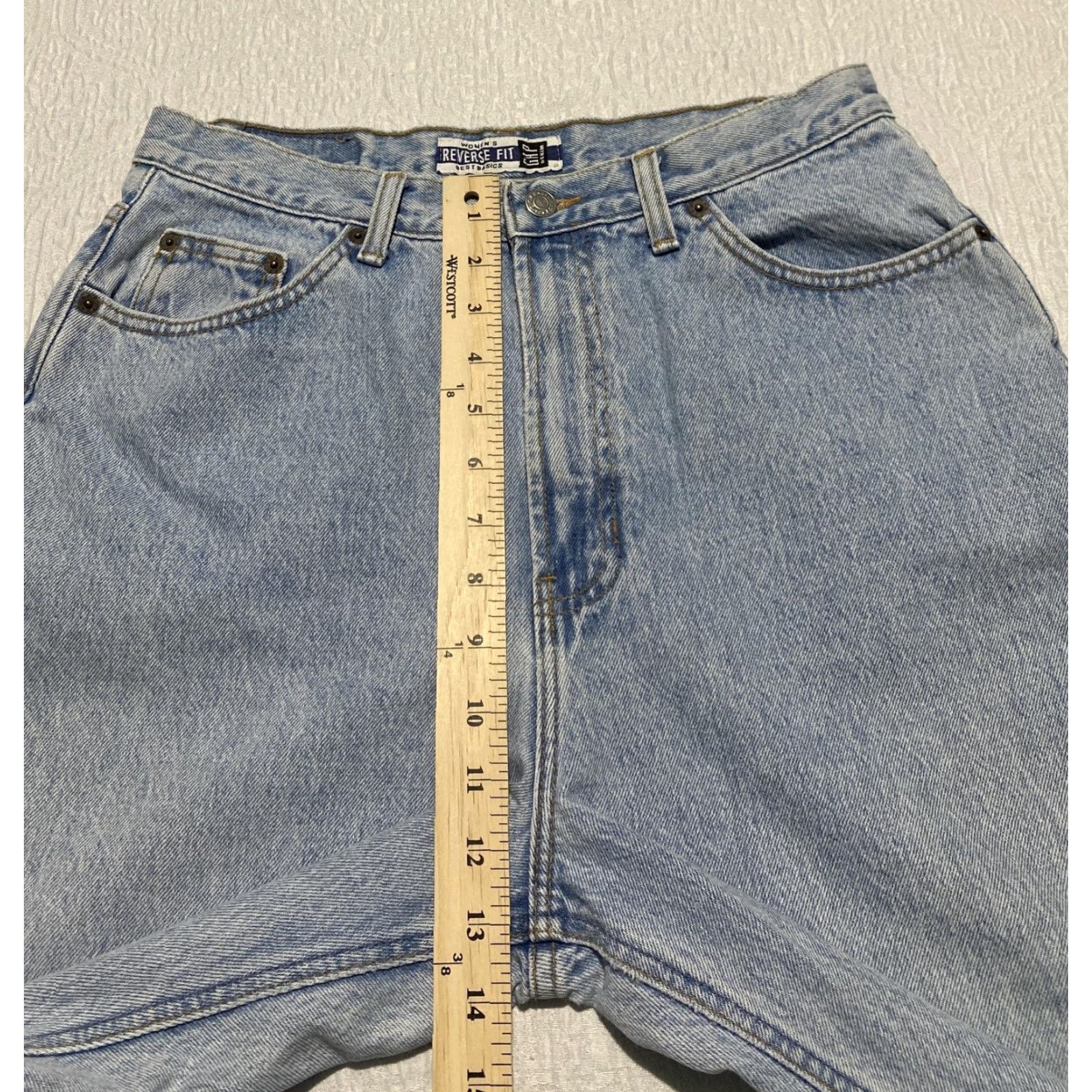 Gap VINTAGE Gap Jeans Womens 14 Regular Blue Denim Reverse Fit Tapered High Waist USA 90s Baggy Size 36" / US 14 / IT 50 - 7 Thumbnail