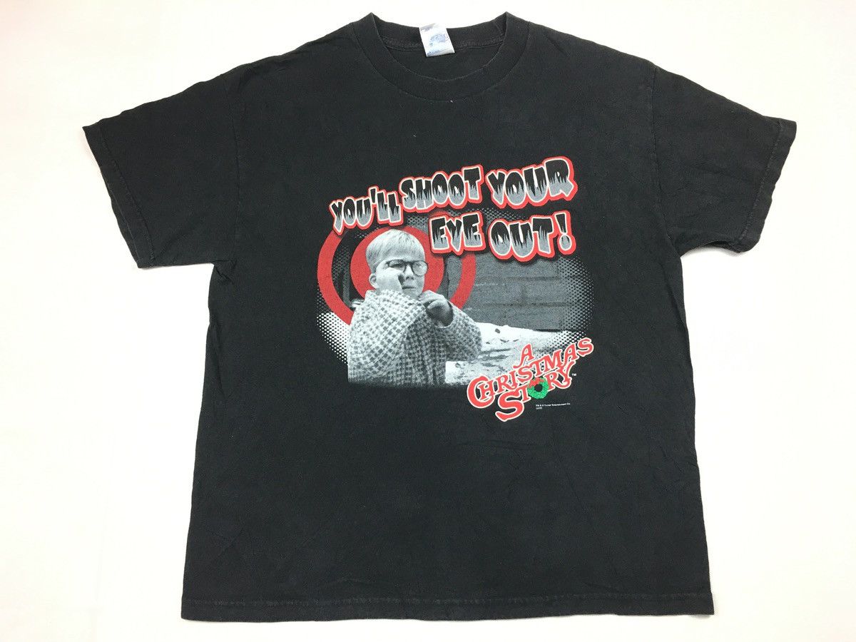 Vintage 2004 A Christmas Story Quotes Humor Big Logo Printed Tee Size US L / EU 52-54 / 3 - 1 Thumbnail