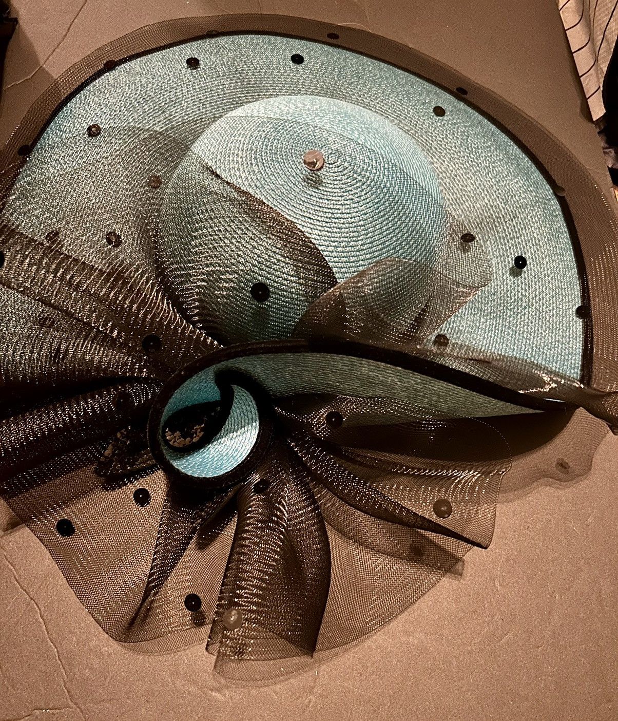 Vintage Essence vintage hat blue & black Size ONE SIZE - 2 Thumbnail