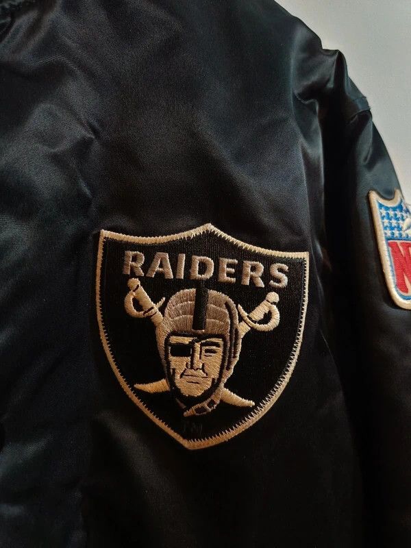 NFL Los Angeles Raiders Vintage 80s Starter Satin Bomber Jacket Size US L / EU 52-54 / 3 - 11 Thumbnail