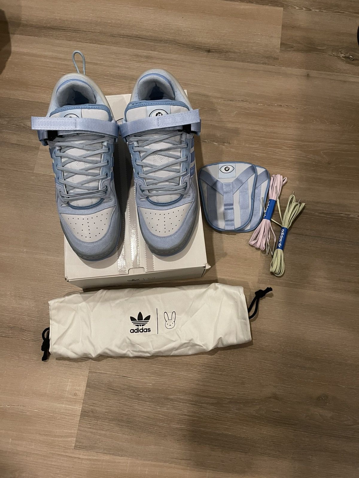Adidas Adidas x bad bunny blue tint buckle forum low Size US 12 / EU 45 - 1 Thumbnail