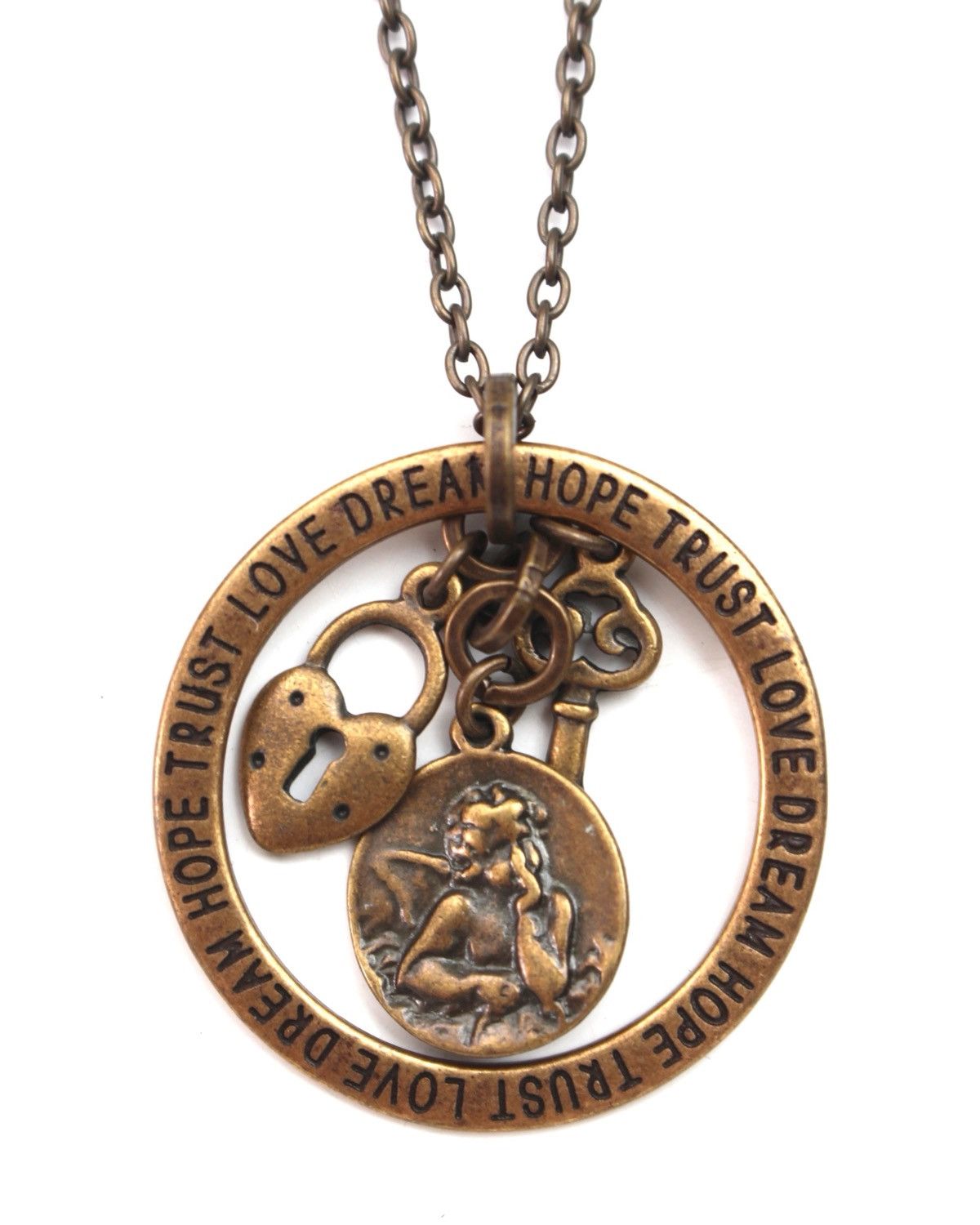 Hysteric Glamour 2000S JAPANESE MADE BRONZE “TRUST LOVE DREAM HOPE” NECKLACE Size ONE SIZE - 1 Thumbnail