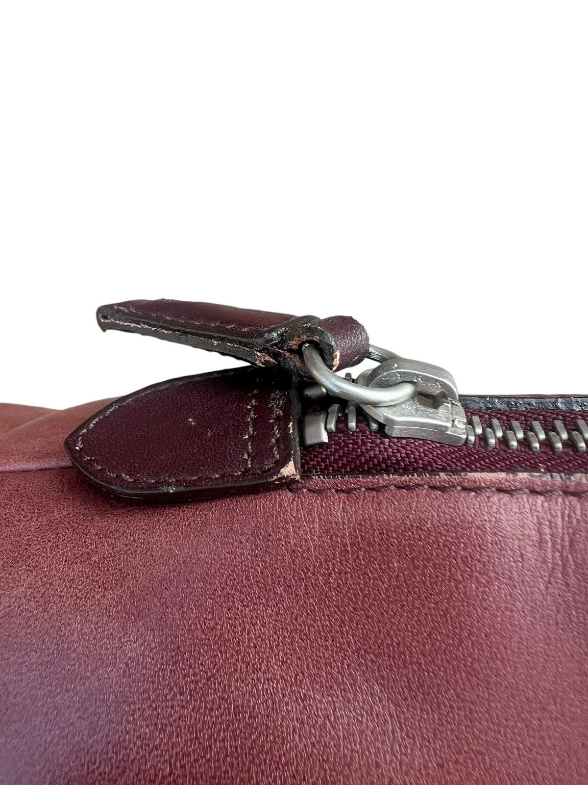 agnes b. Vintage Agnes B. Voyage Distress Fade Patina Leather Bag Size ONE SIZE - 19 Thumbnail