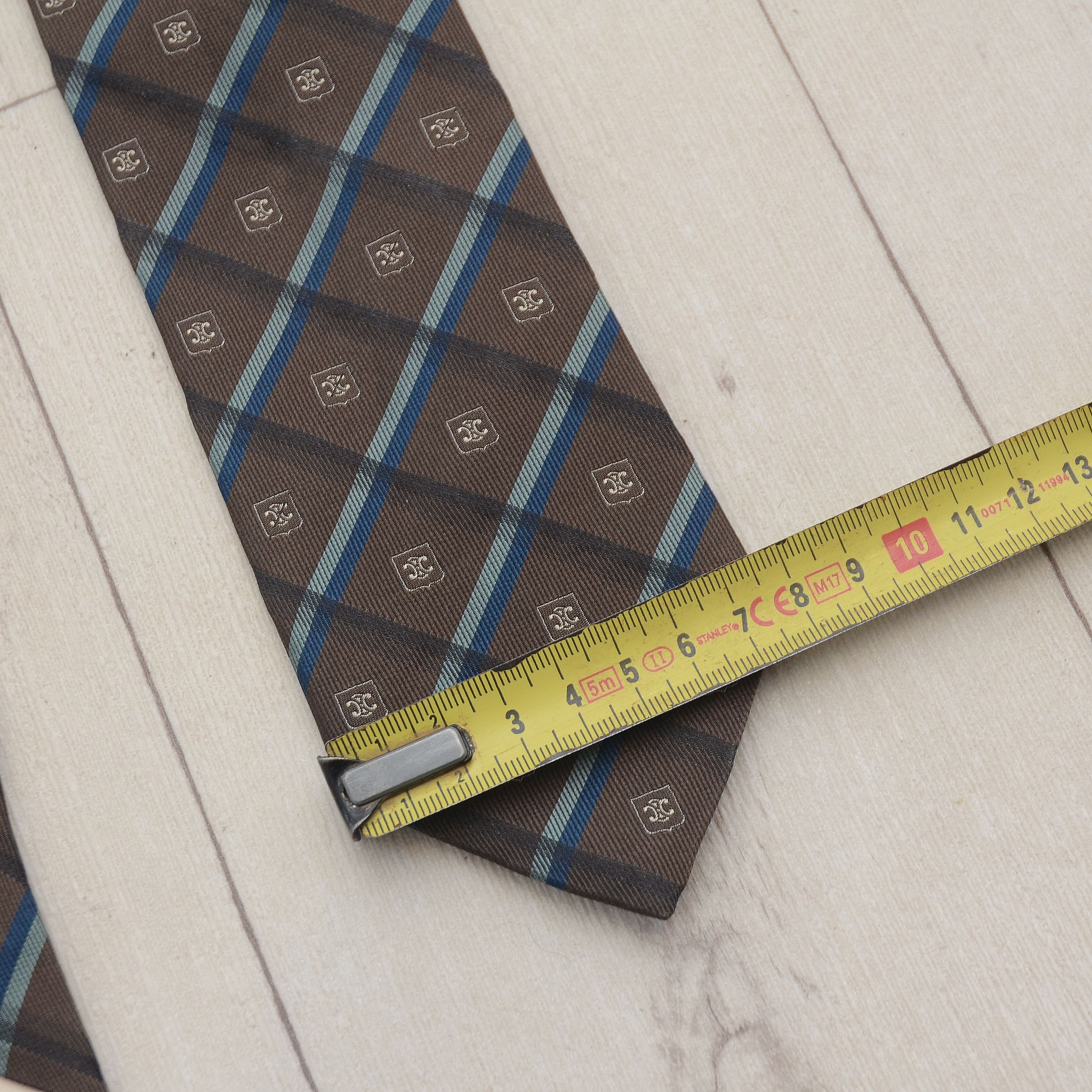 Celine × Vintage ❗️RARE Celine Paris Luxury 100% Silk Tie Vintage Monogram Size ONE SIZE - 8 Thumbnail
