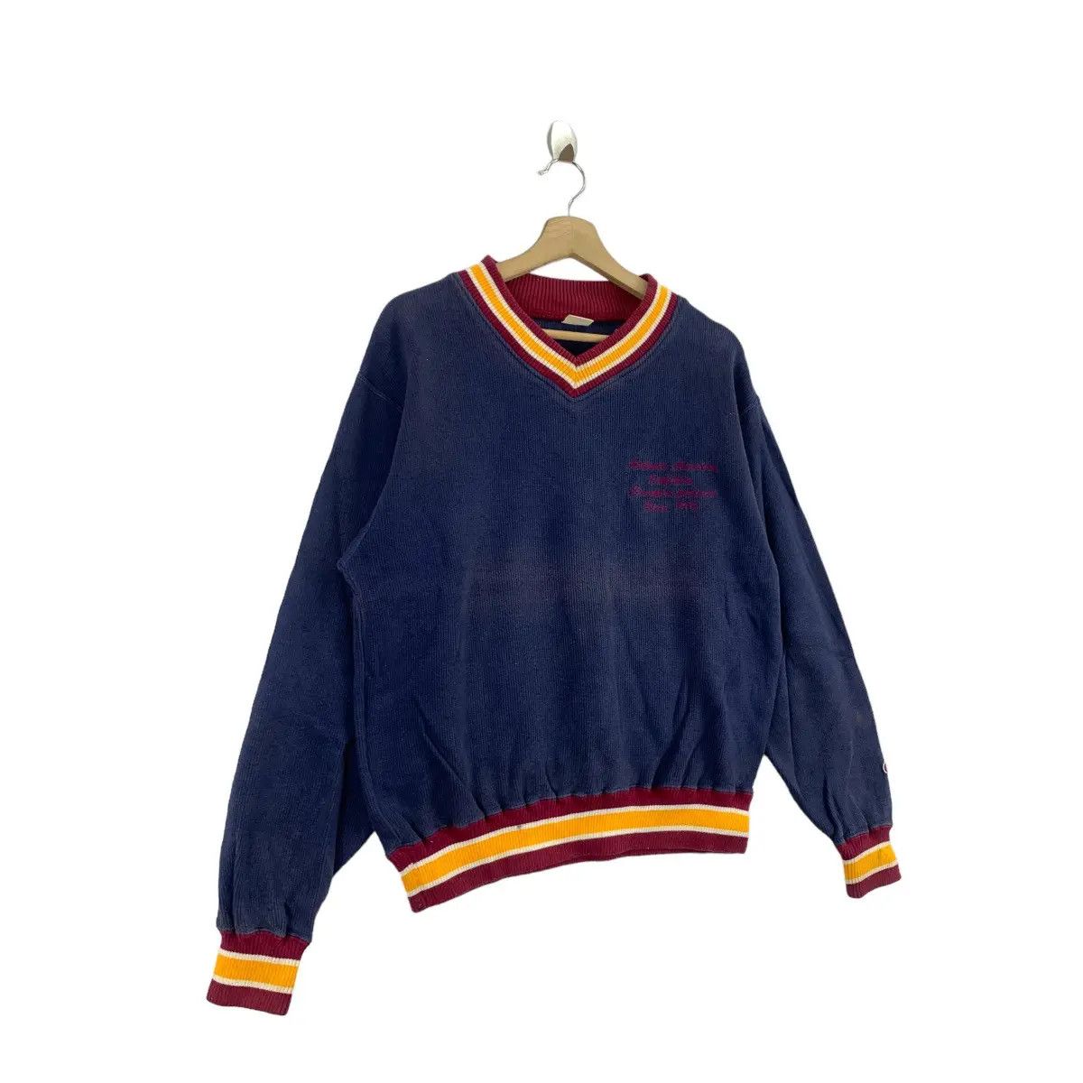Champion Vtg 90’ CHAMPION PRODUCTS USA Ringer Distress Sweatshirt Size L / US 10 / IT 46 - 5 Thumbnail